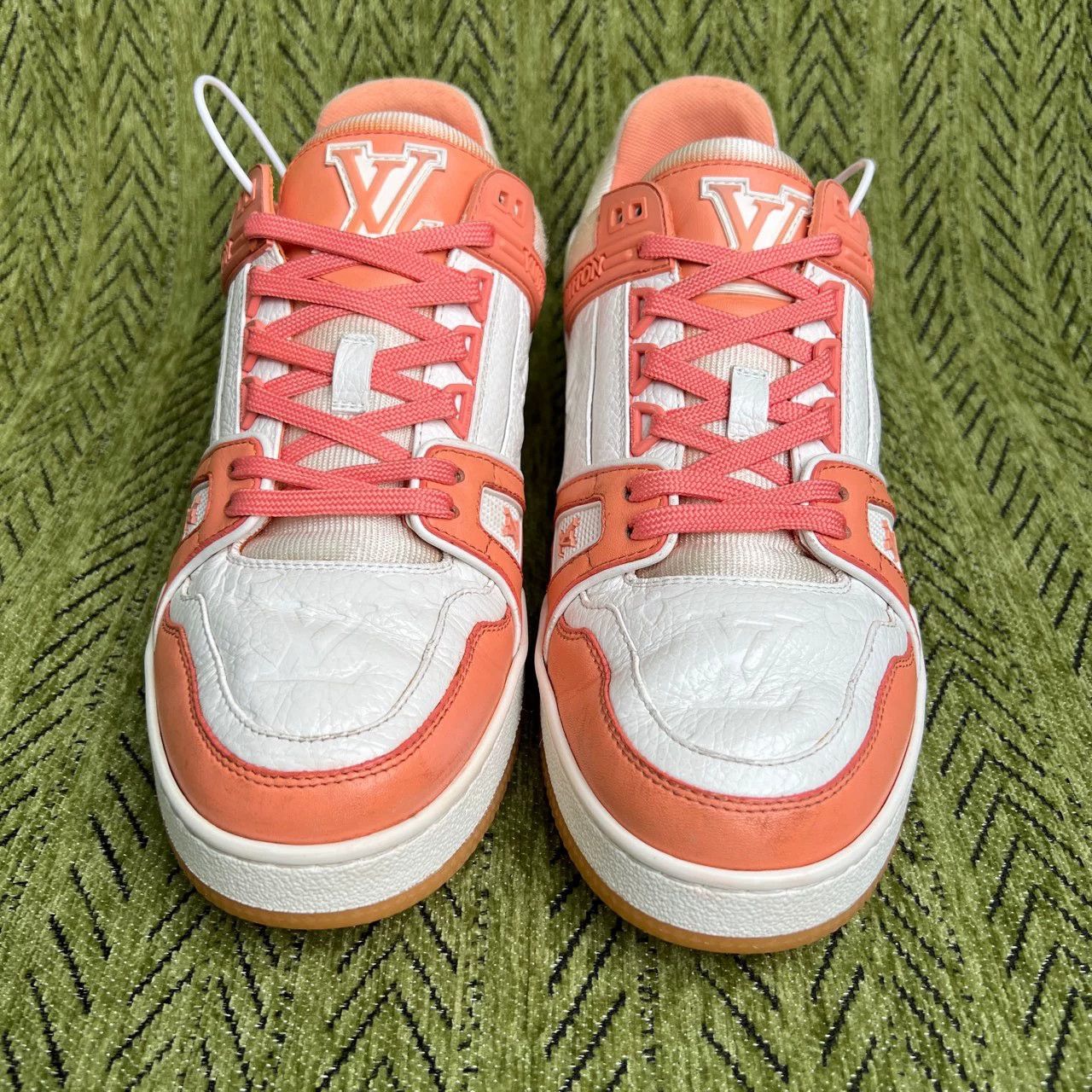 Louis Vuitton LV Trainer Peach Pink Sneakers Size US 8.5 / IT 38.5 - 2 Thumbnail