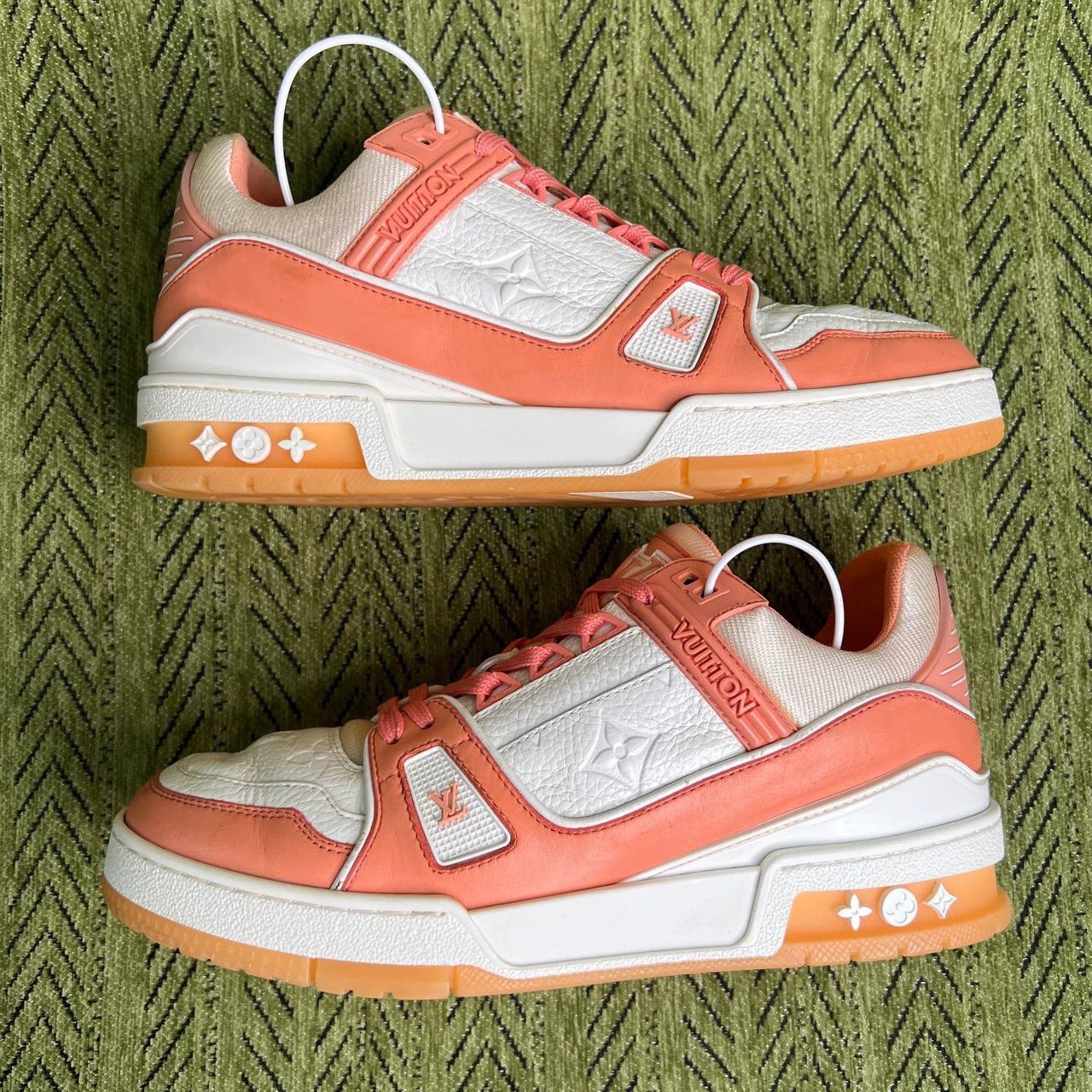 Louis Vuitton LV Trainer Peach Pink Sneakers Size US 8.5 / IT 38.5 - 7 Thumbnail