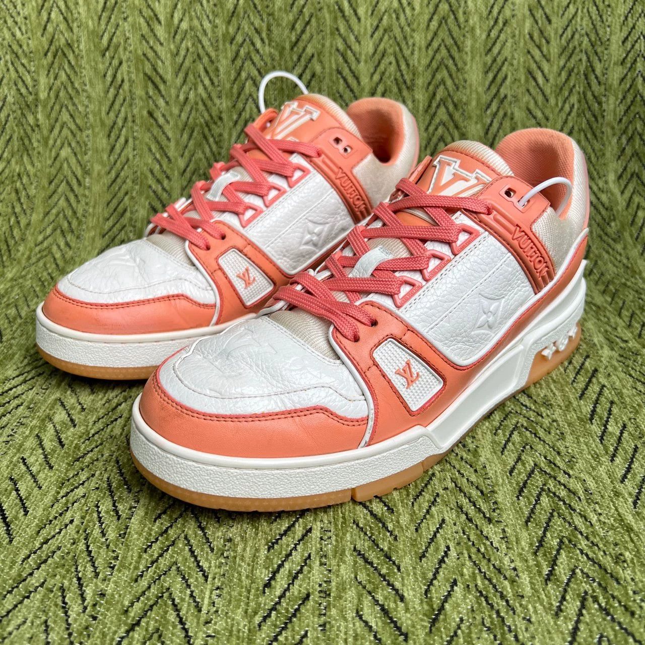 Louis Vuitton LV Trainer Peach Pink Sneakers Size US 8.5 / IT 38.5 - 3 Thumbnail