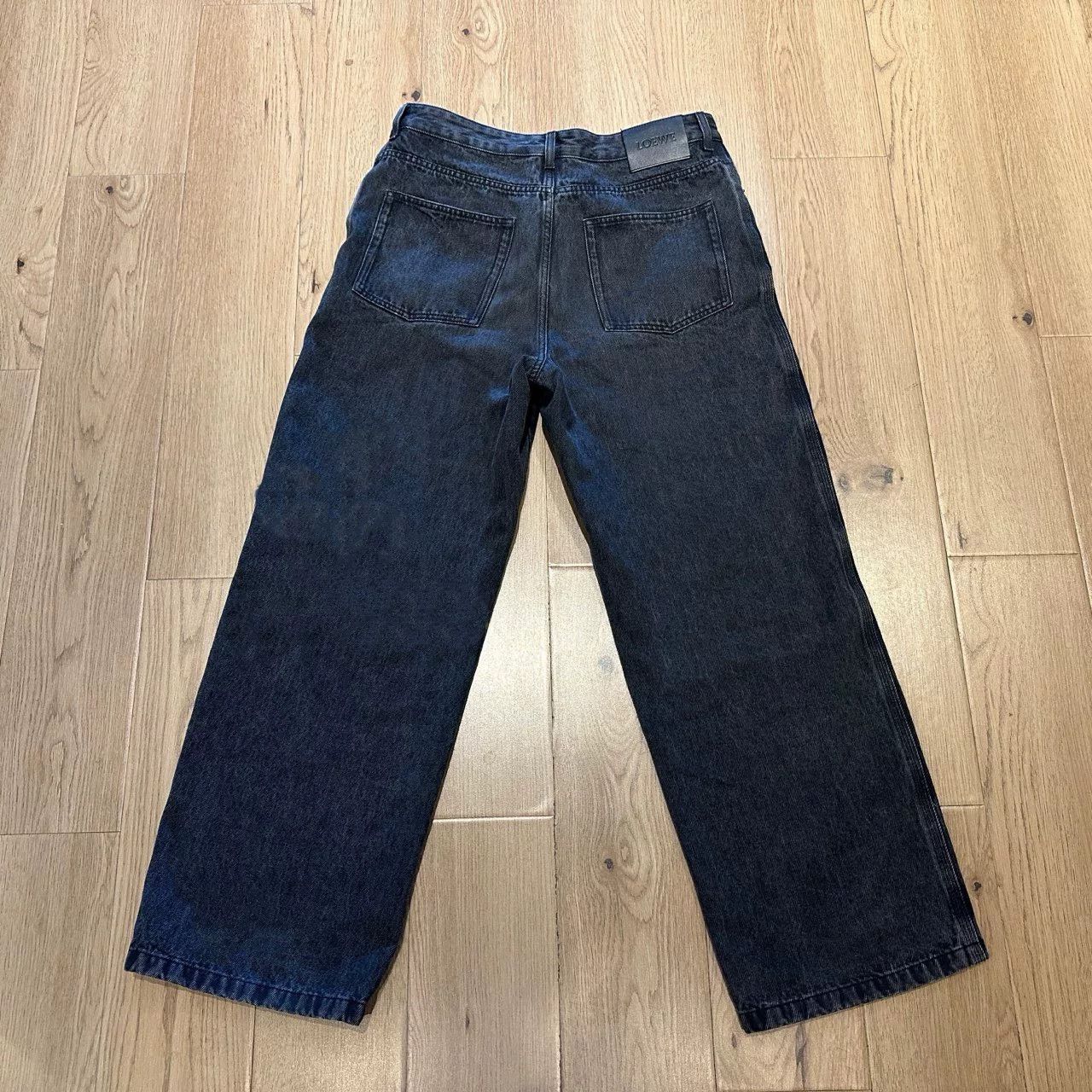 Loewe Loewe Dark Blue Logo Straight Wide-Leg Pants Size US 32 / EU 48 - 2 Thumbnail