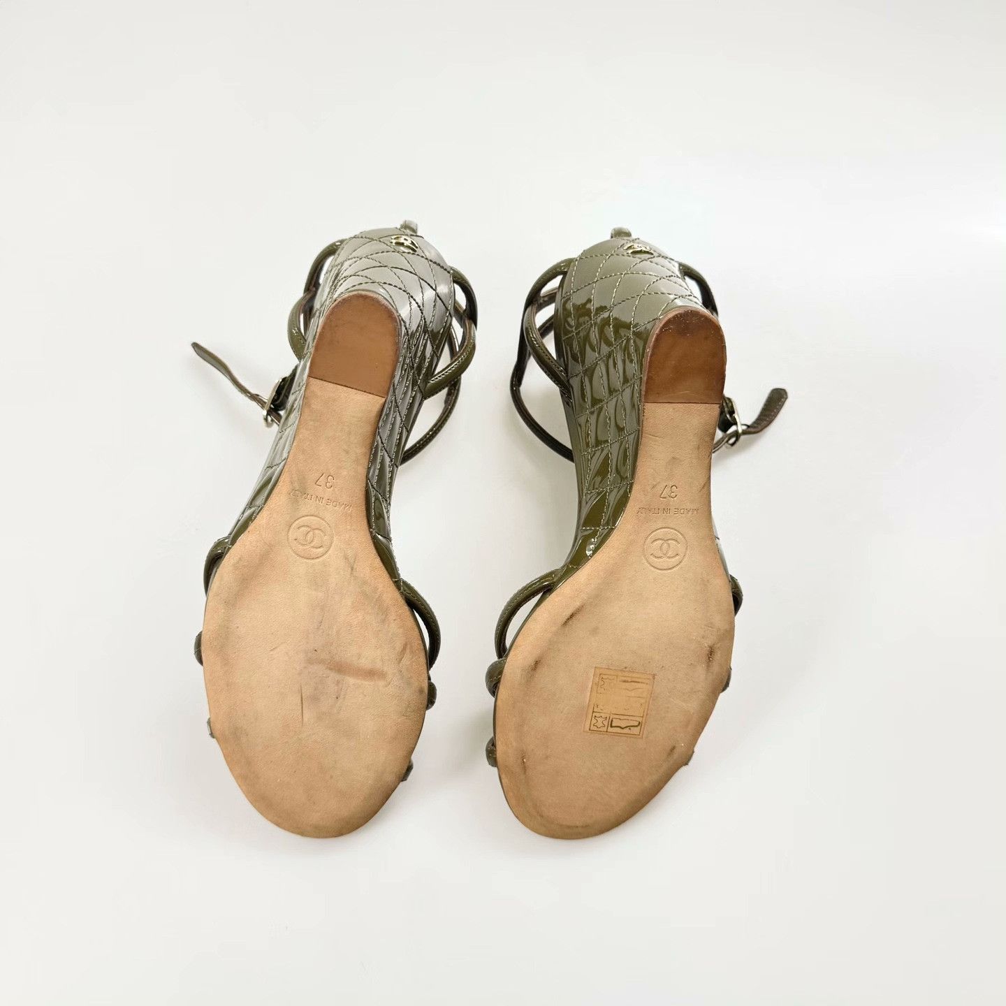 Chanel Chanel Brown Strappy High Heel Sandals Size US 6 / IT 36 - 6 Thumbnail