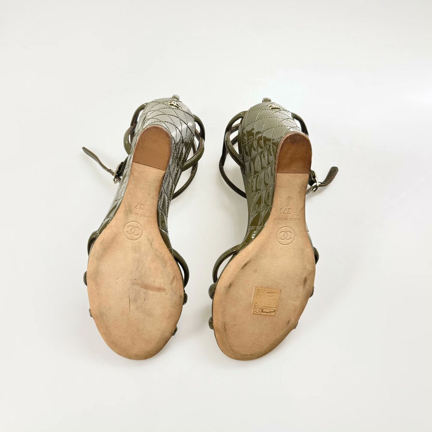 Chanel Chanel Brown Block Heel Sandals Size US 6 / IT 36 - 6 Thumbnail