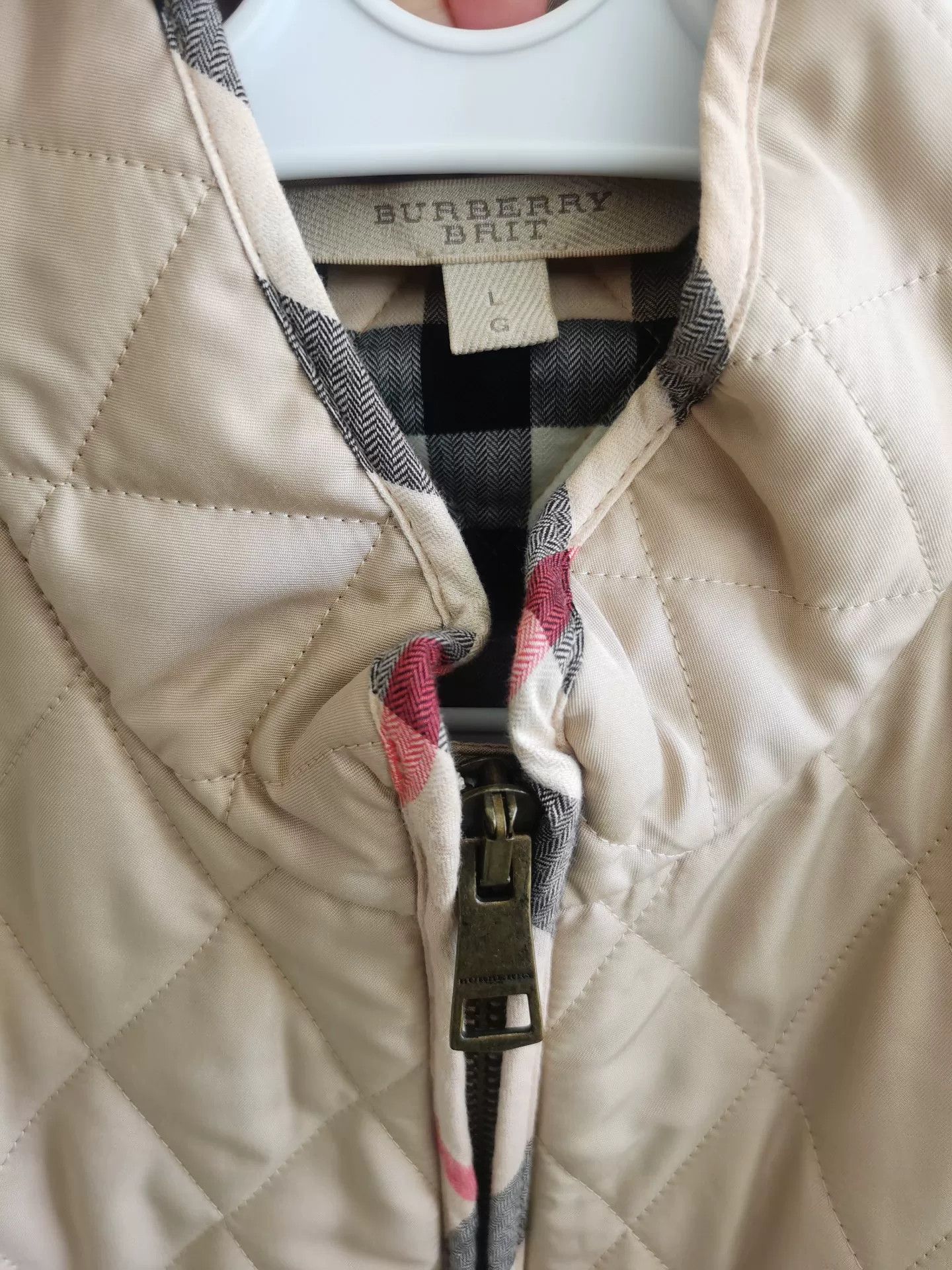 Burberry Burberry Beige Quilted Slim Jacket Size US L / EU 52-54 / 3 - 3 Thumbnail