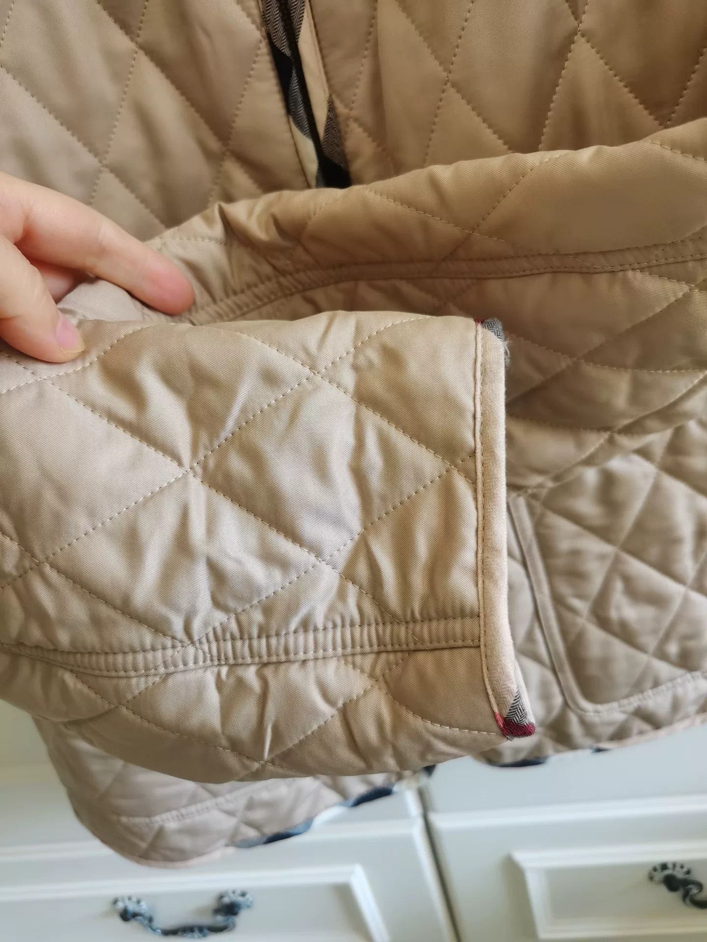 Burberry Burberry Beige Quilted Slim Jacket Size US L / EU 52-54 / 3 - 5 Thumbnail