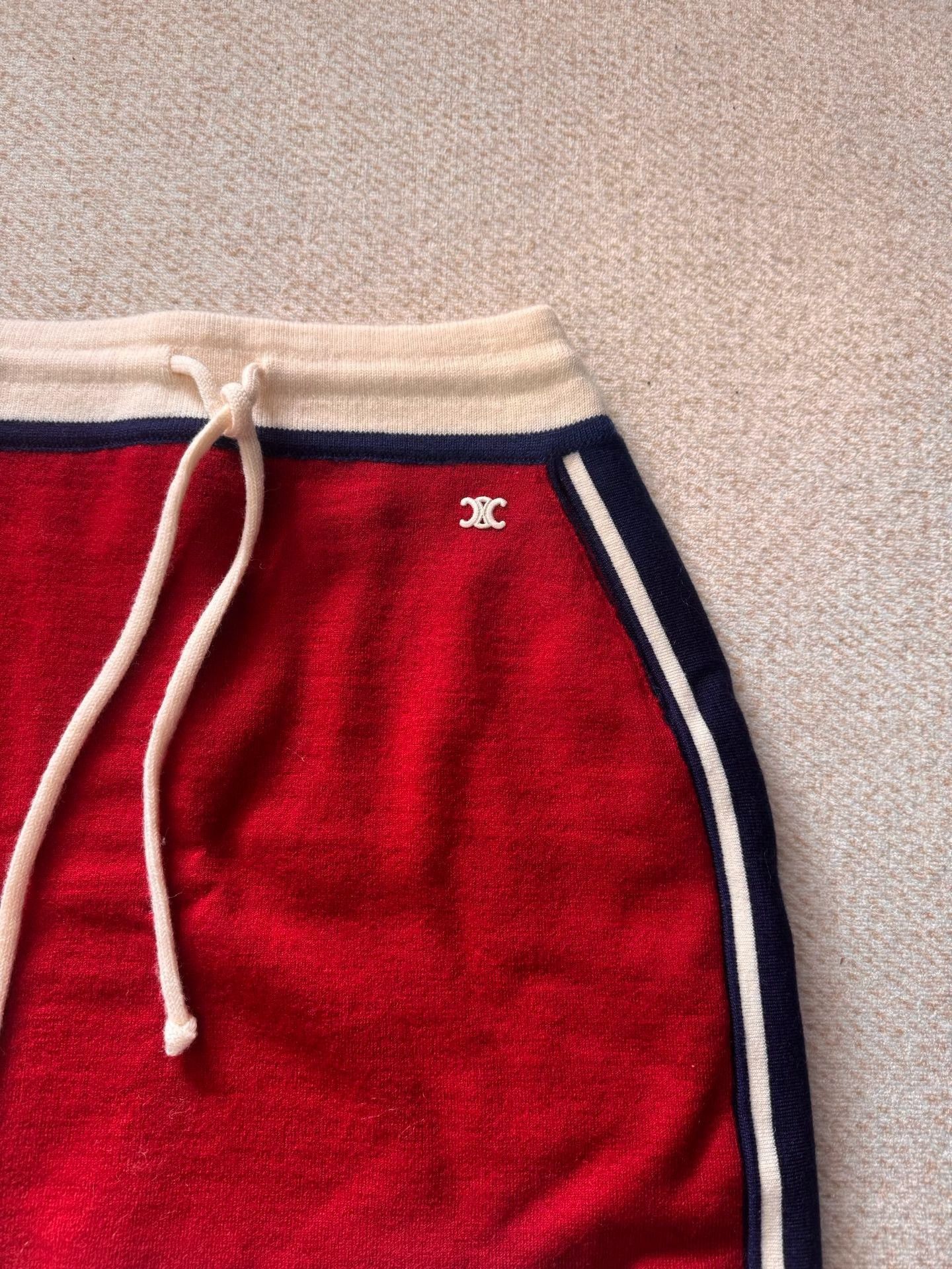 Celine Celine Women's Striped Logo Short Skirt Size 34" / US 12 / IT 48 - 3 Thumbnail