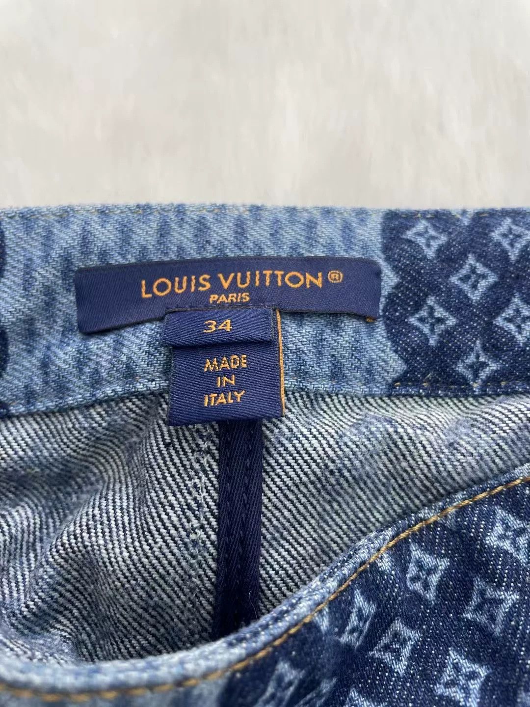 Louis Vuitton Louis Vuitton SS24 Checked A-Line Denim Skirt Size 34" / US 12 / IT 48 - 5 Thumbnail