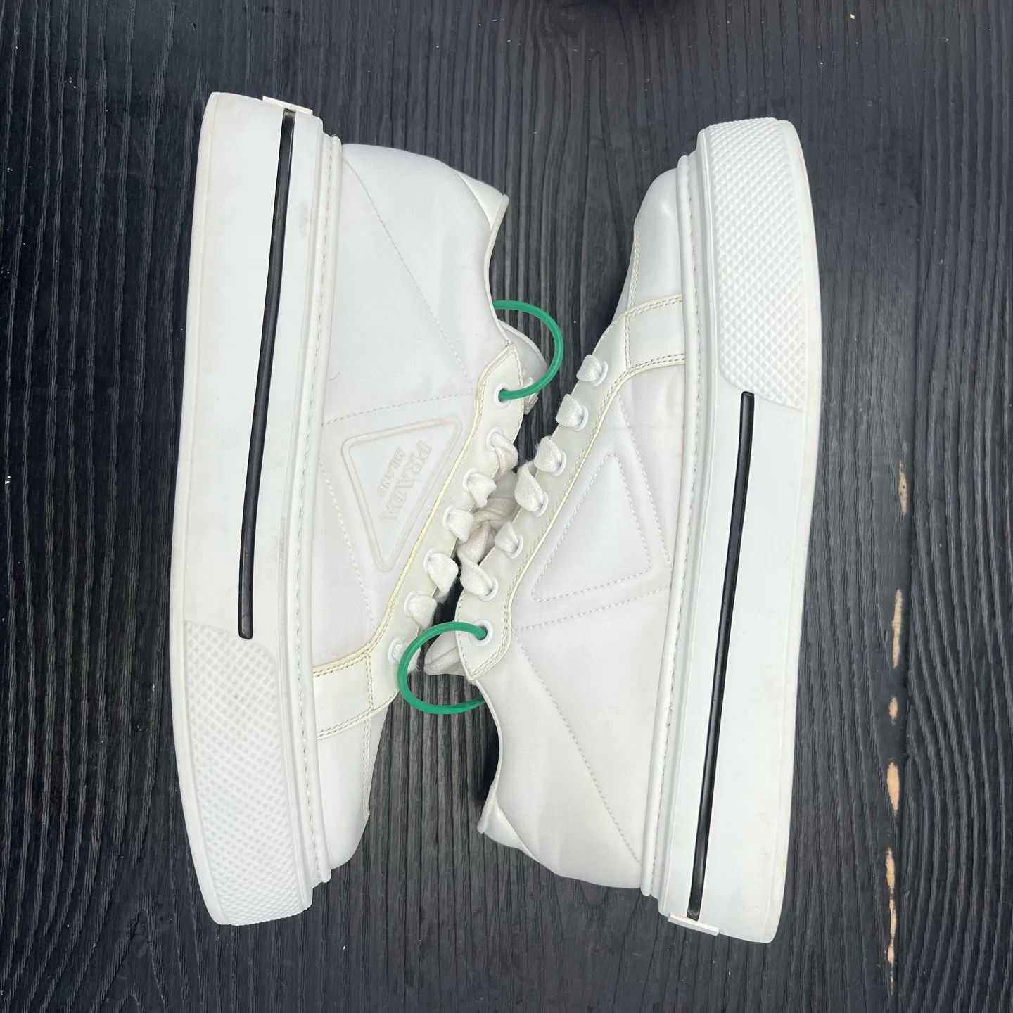 Prada Prada Macro White Sneakers Size US 5.5 / EU 38 - 7 Thumbnail
