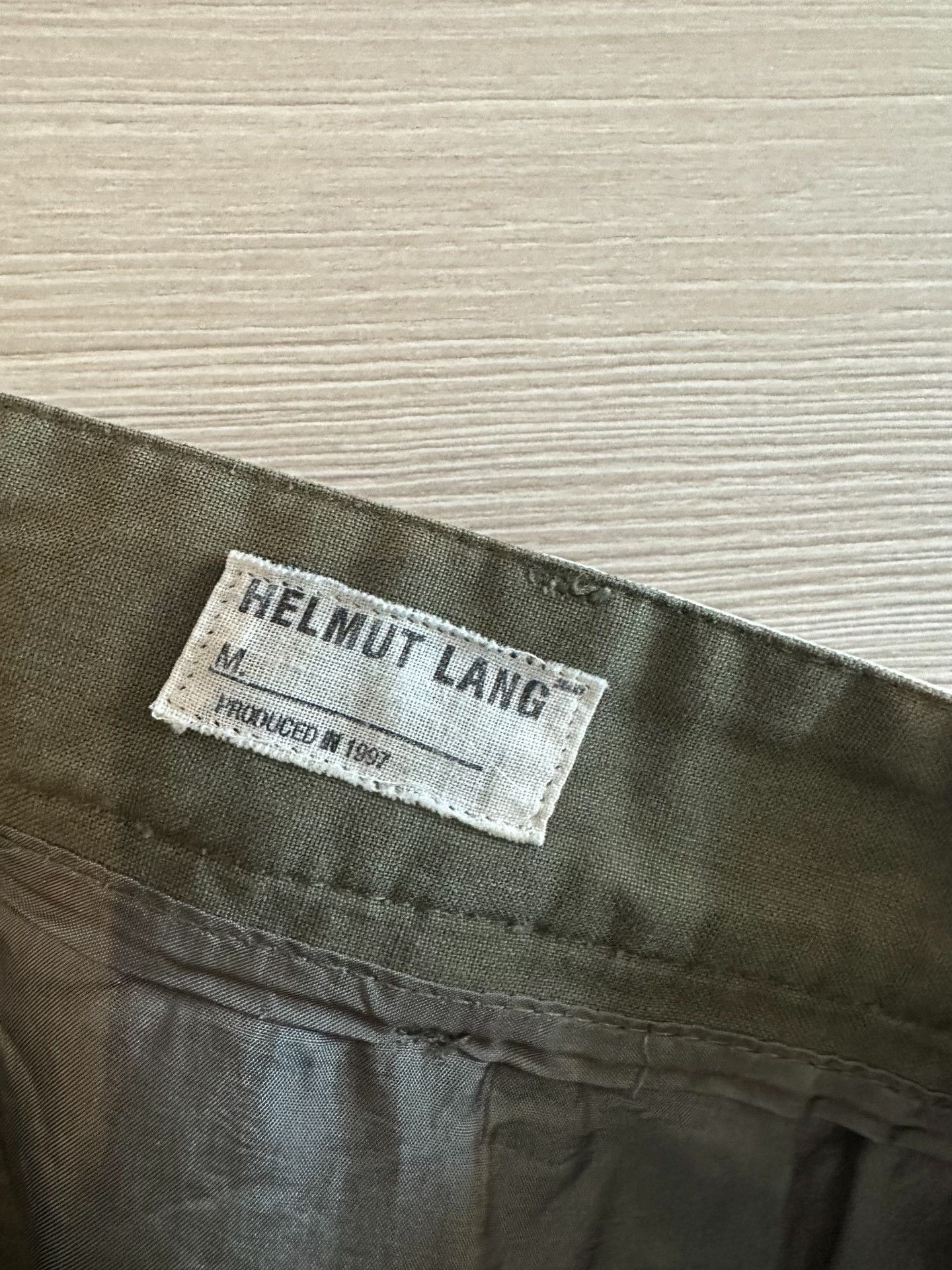 Helmut Lang Helmut Lang 97ss Army Green Cotton Pants Size US 35 - 5 Thumbnail