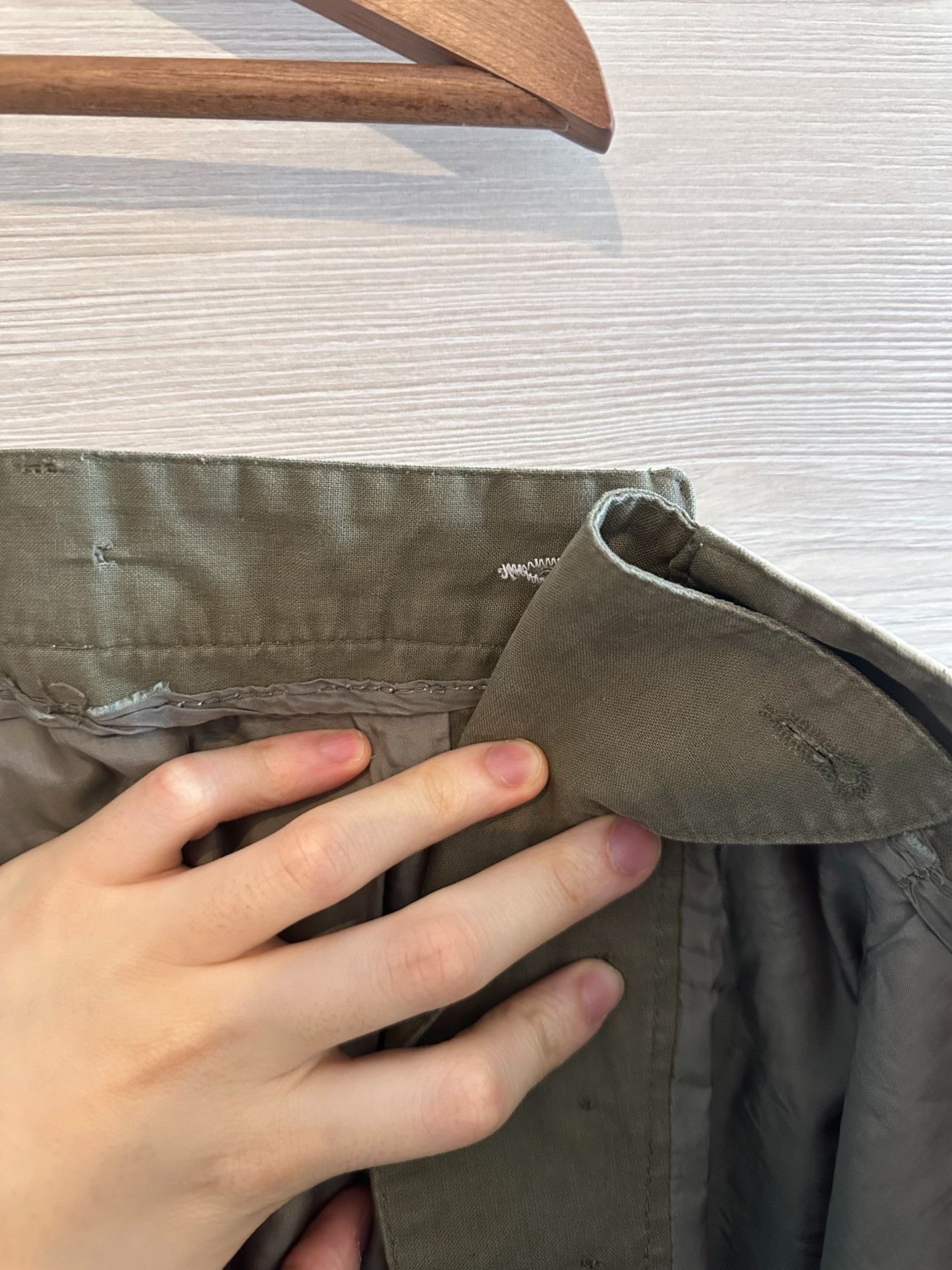 Helmut Lang Helmut Lang 97ss Army Green Cotton Pants Size US 35 - 8 Thumbnail