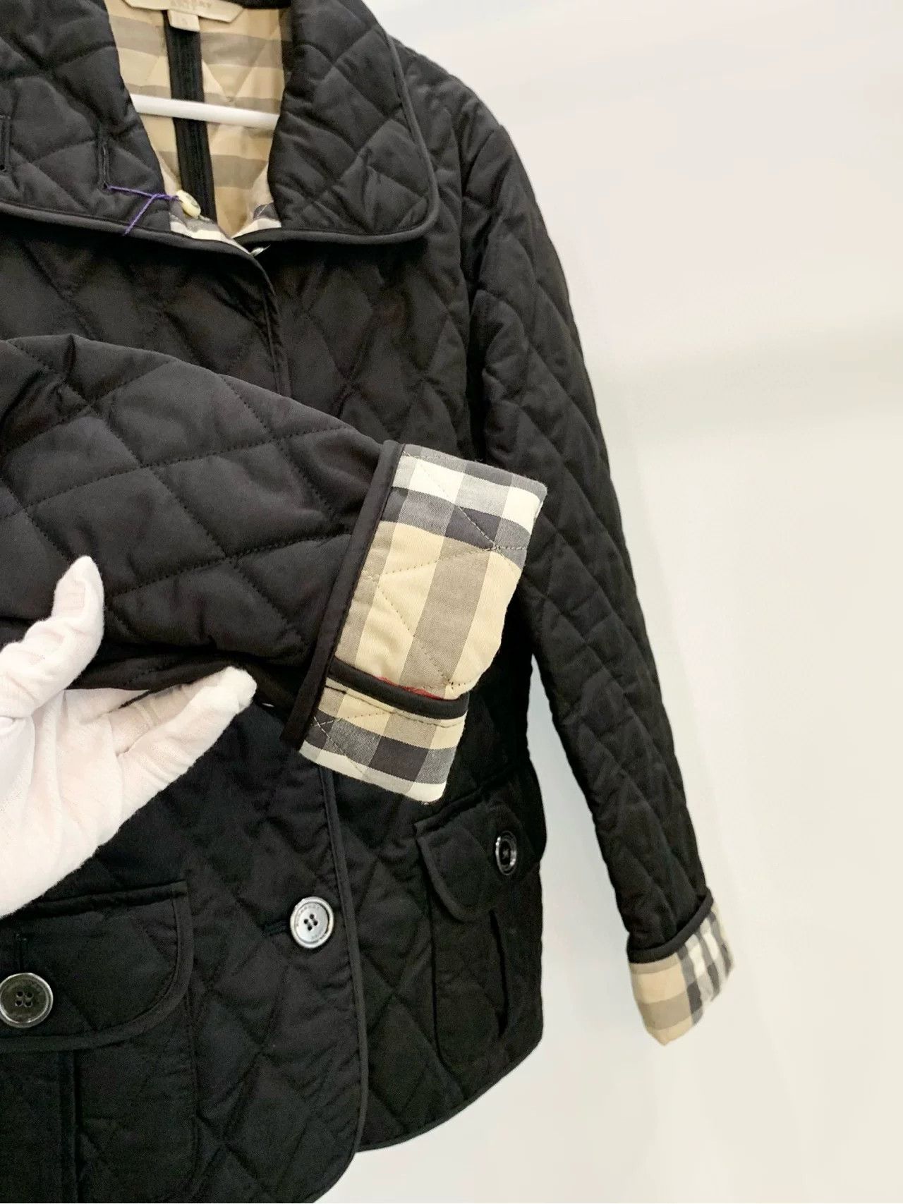 Burberry Burberry Black Diamond-Quilted Jacket Size S / US 4 / IT 40 - 4 Thumbnail