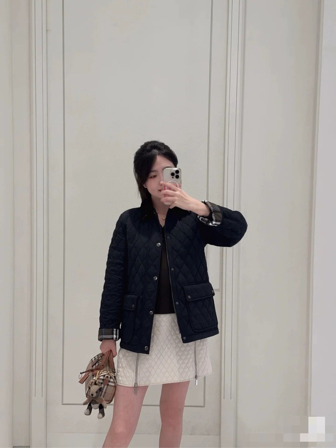 Burberry Burberry Black Diamond-Quilted Jacket Size S / US 4 / IT 40 - 8 Thumbnail