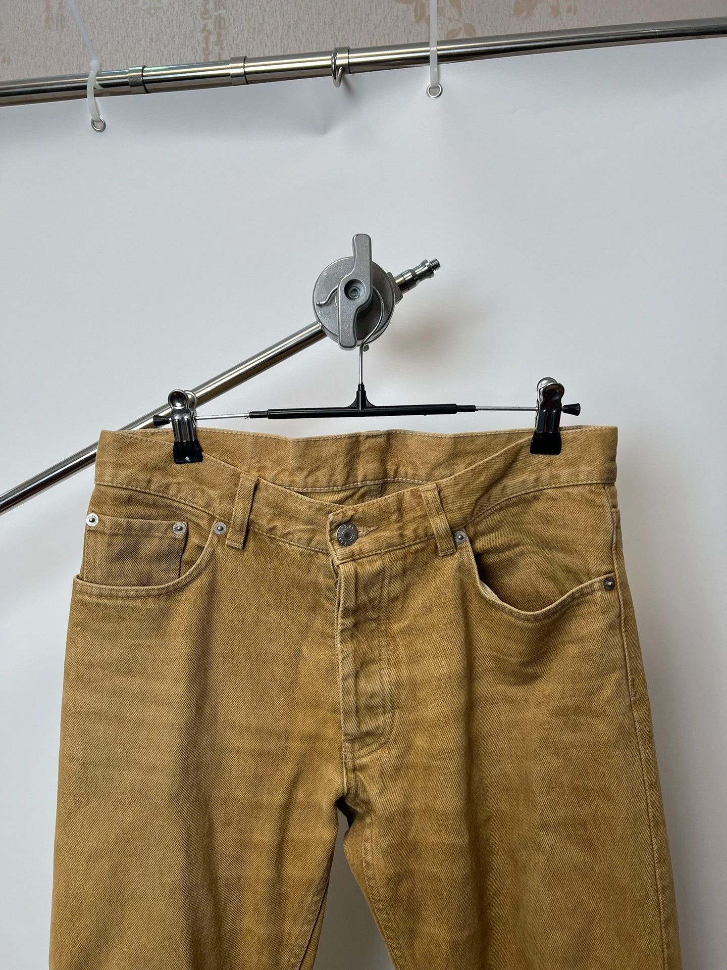 Helmut Lang Helmut Lang Brown-Yellow Straight-Leg Jeans Size US 30 / EU 46 - 3 Thumbnail