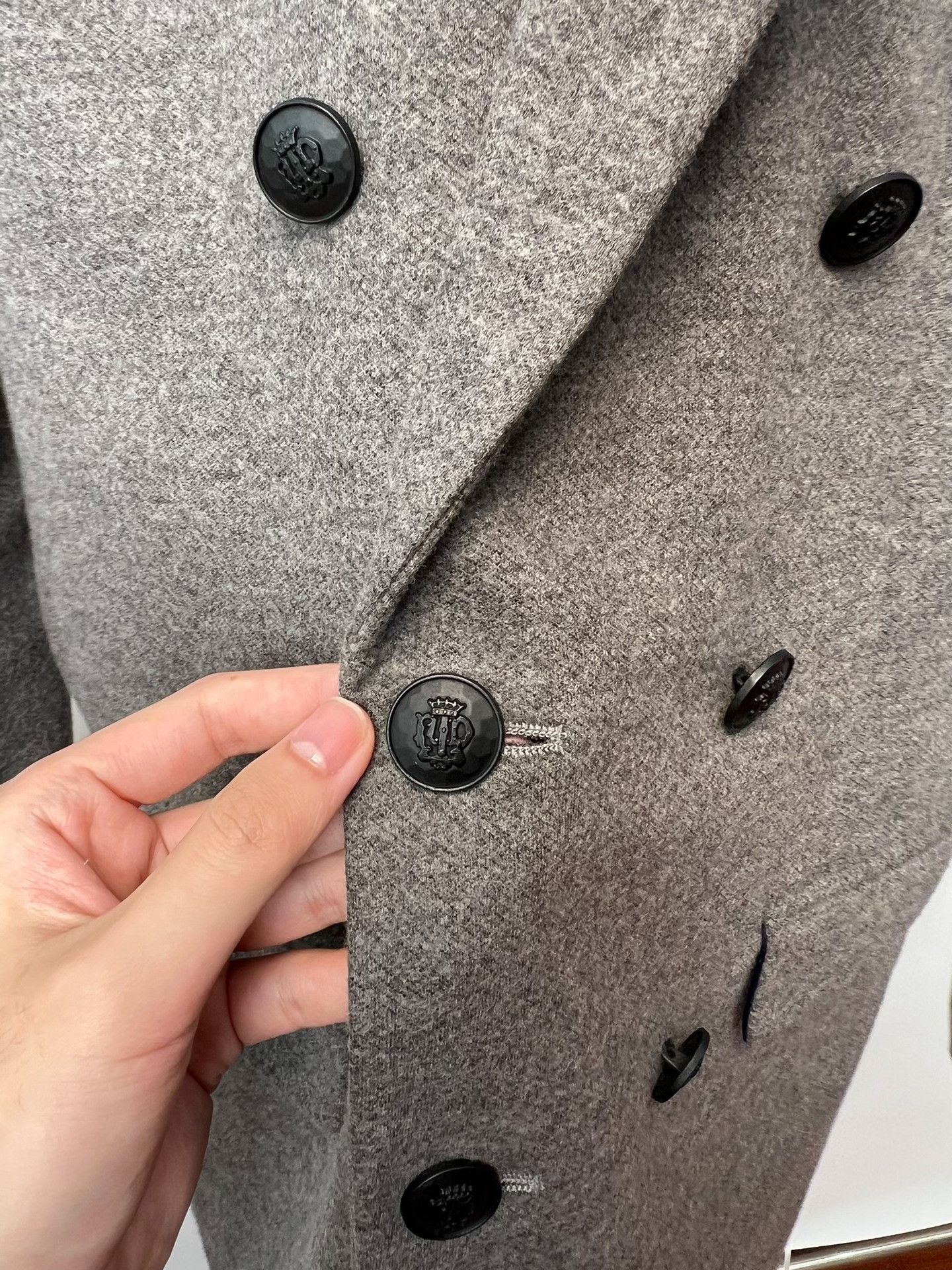 Helmut Lang Helmut Lang Gray Wool Double-Breasted Blazer Size US L / EU 52-54 / 3 - 5 Thumbnail