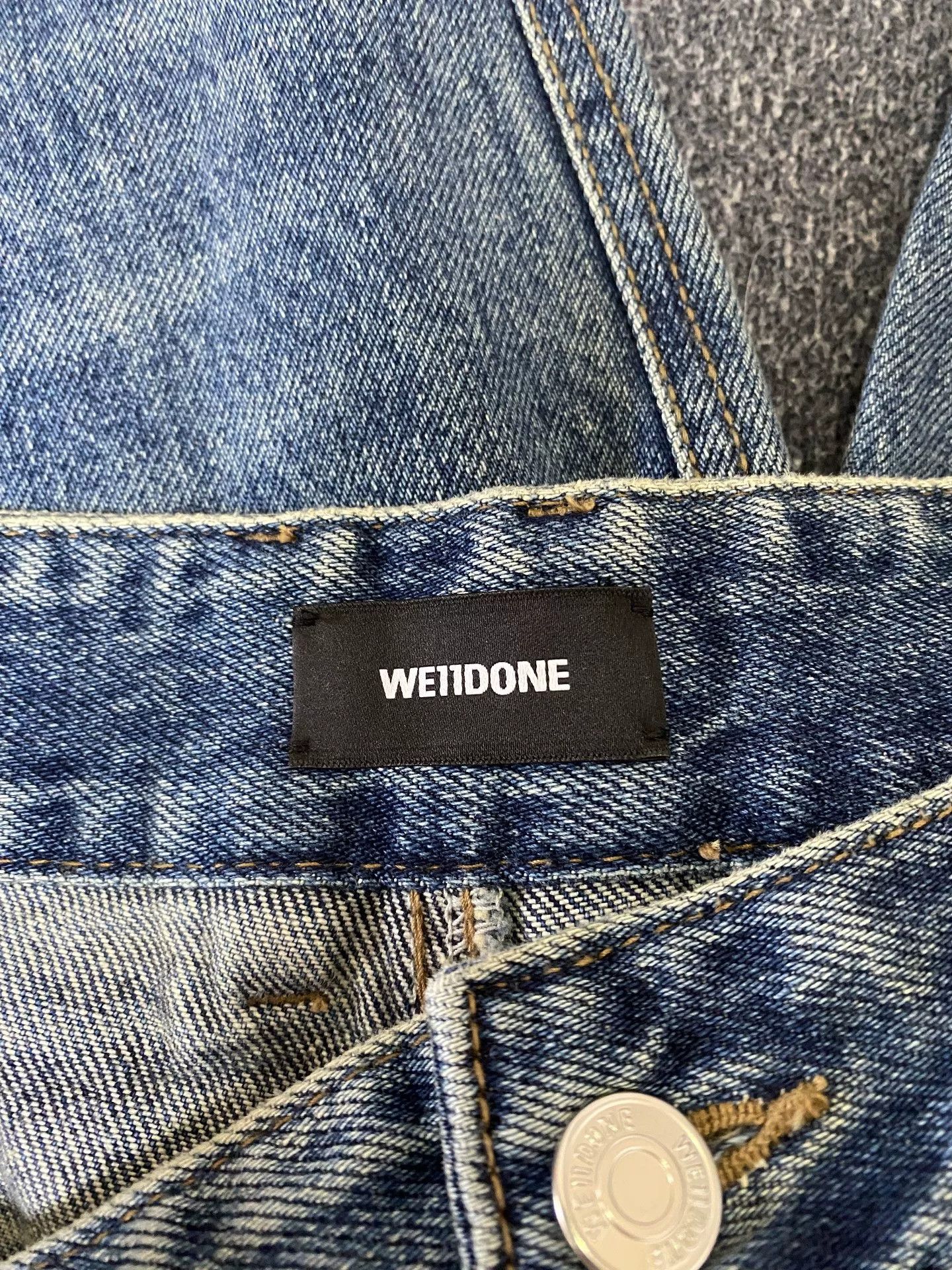 WE11DONE we11done Shearling Trim Washed Jeans Size 40" / US 18 - 5 Thumbnail