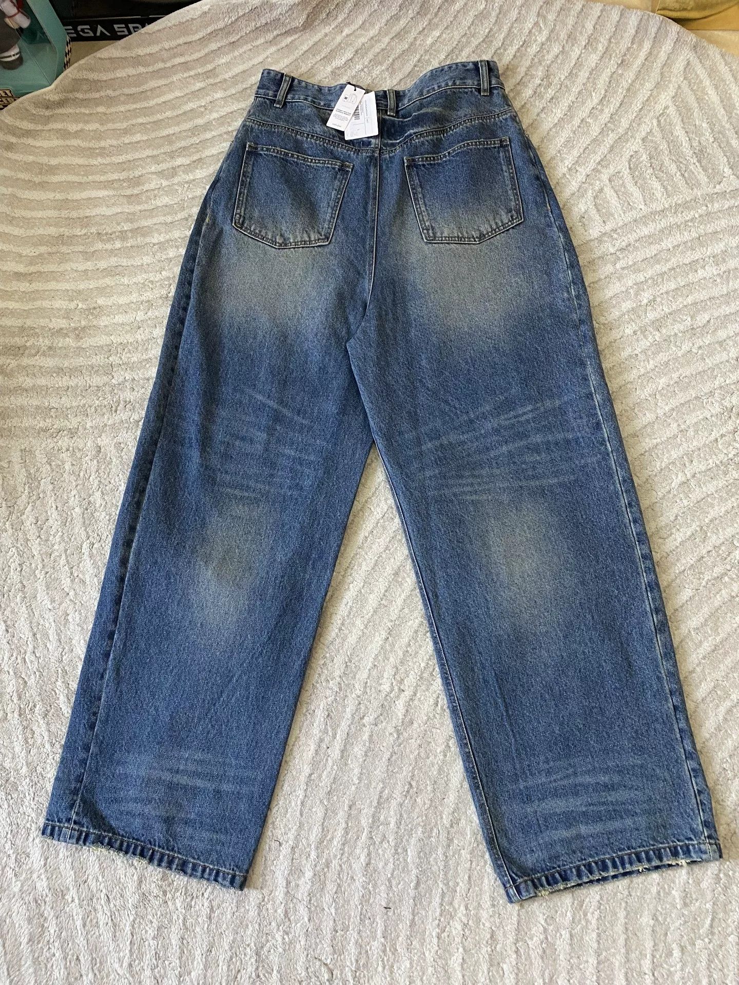 WE11DONE we11done Shearling Trim Washed Jeans Size 40" / US 18 - 2 Thumbnail