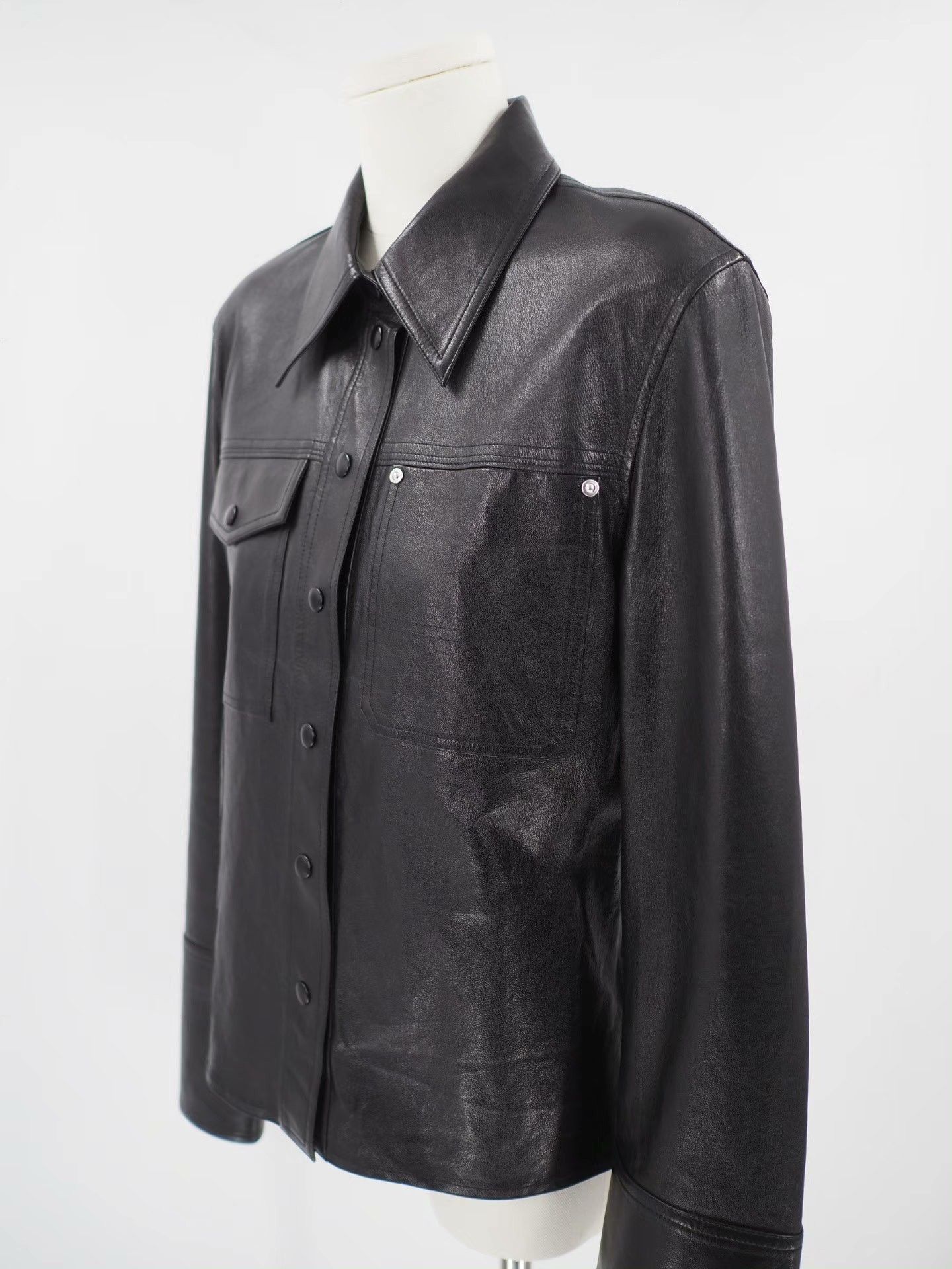 Helmut Lang Helmut Lang FW23 Sheep Leather Shirt Jacket Size M / US 6-8 / IT 42-44 - 5 Thumbnail
