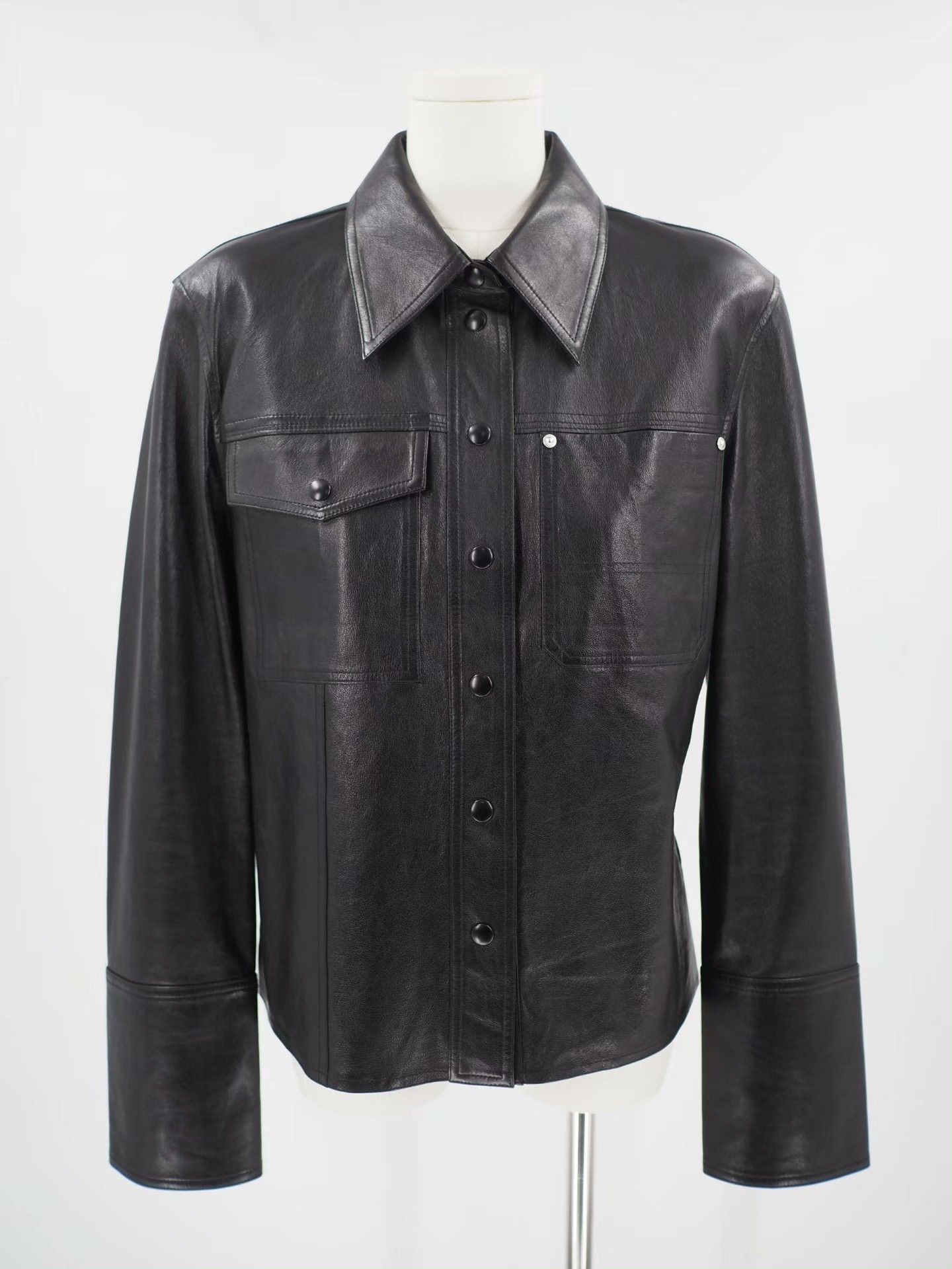 Helmut Lang Helmut Lang FW23 Sheep Leather Shirt Jacket Size M / US 6-8 / IT 42-44 - 4 Thumbnail