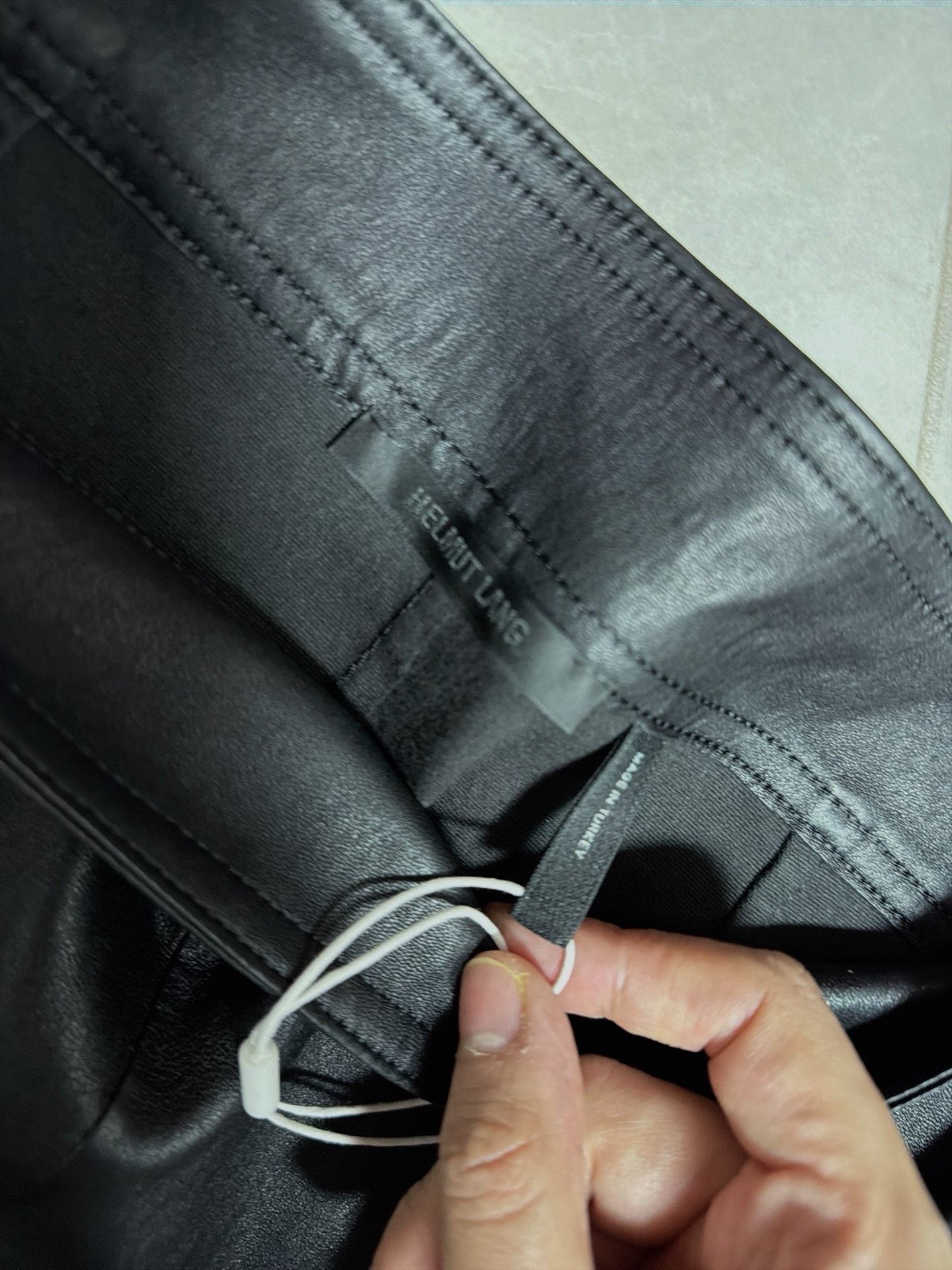 Helmut Lang Helmut Lang Black Leather Slim Pants Size 29" - 3 Thumbnail