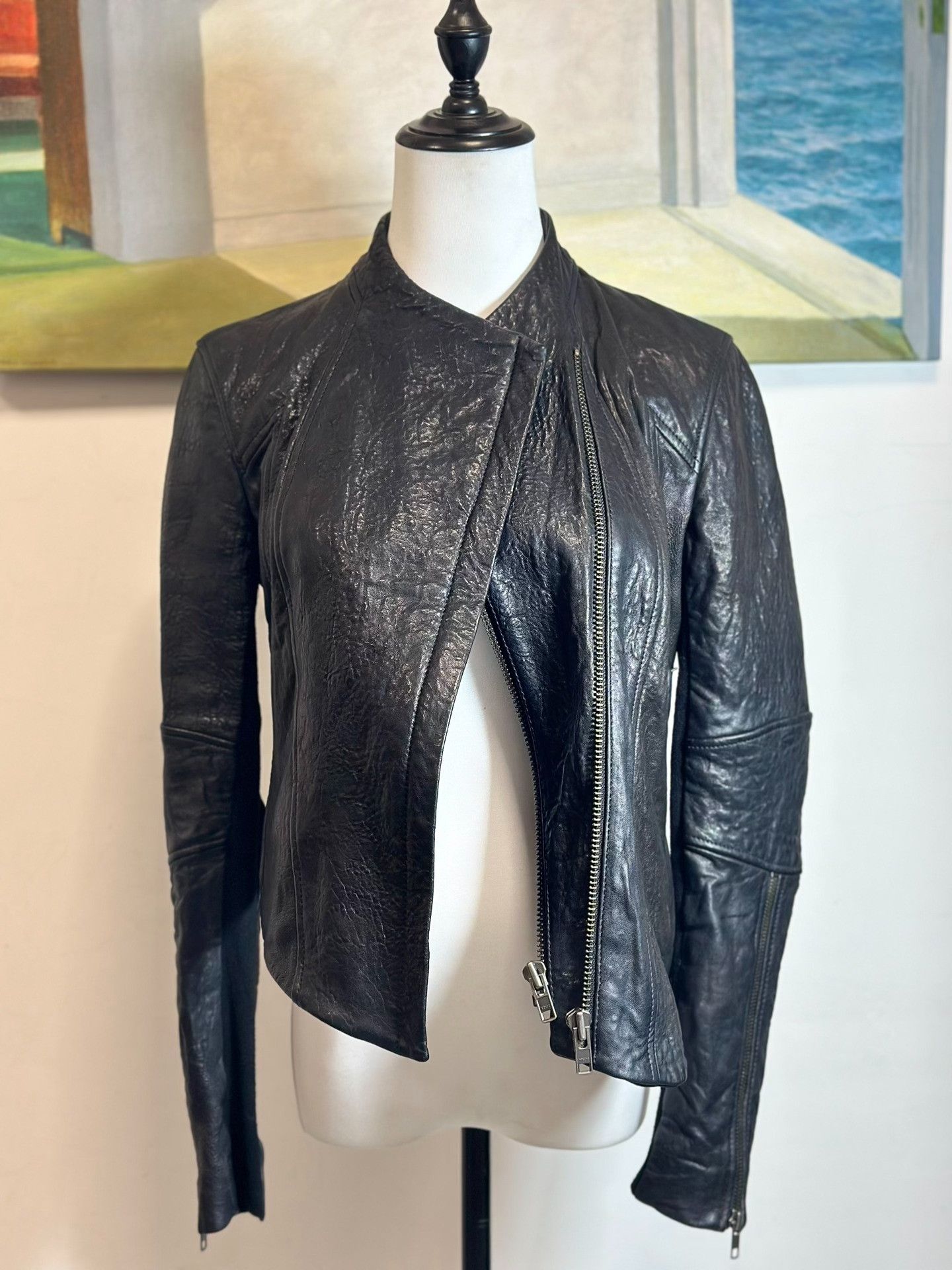 Helmut Lang Helmut Lang Asymmetrical Leather Jacket Size US M / EU 48-50 / 2 - 8 Thumbnail