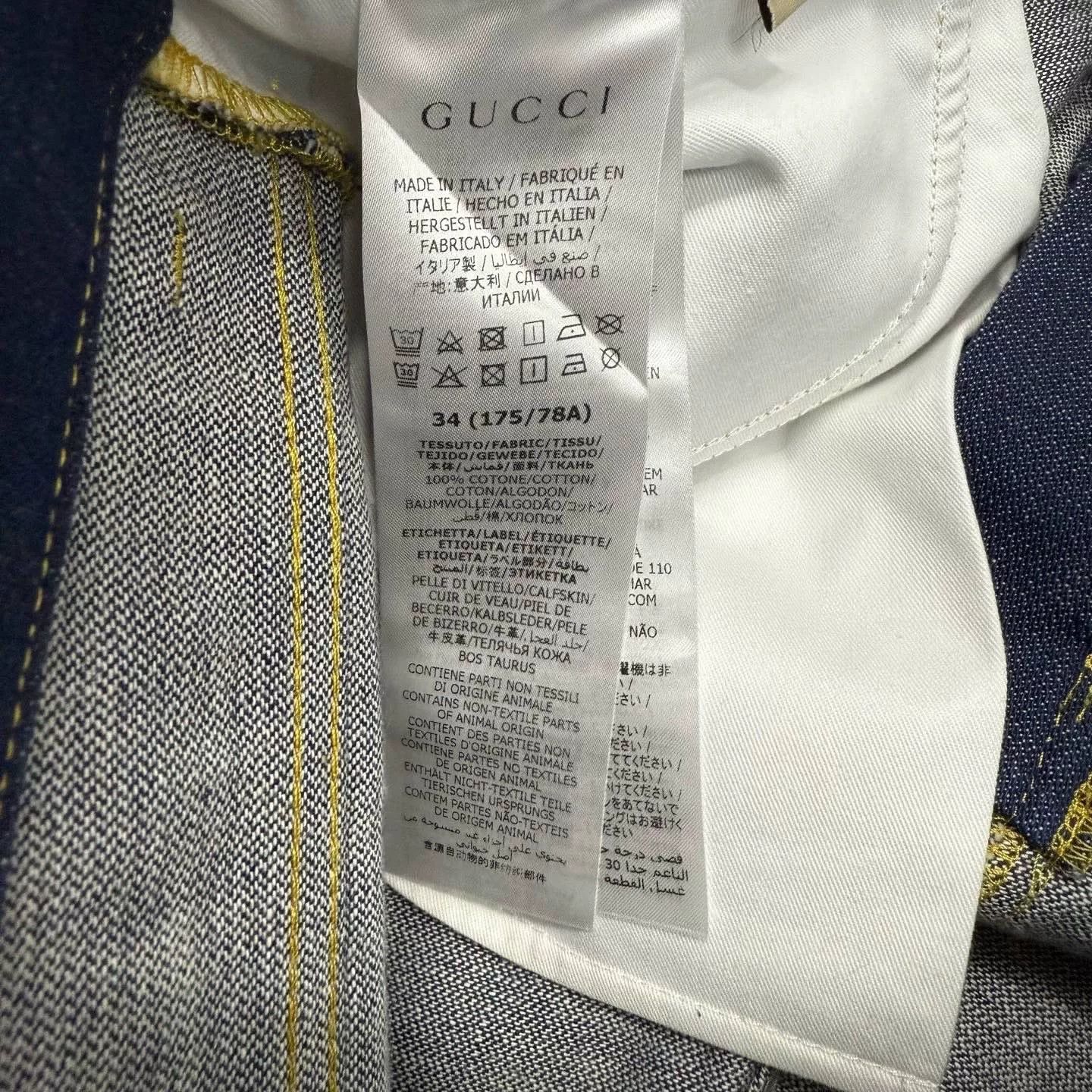 Gucci Gucci Large Logo Denim Shorts Size US 34 / EU 50 - 4 Thumbnail