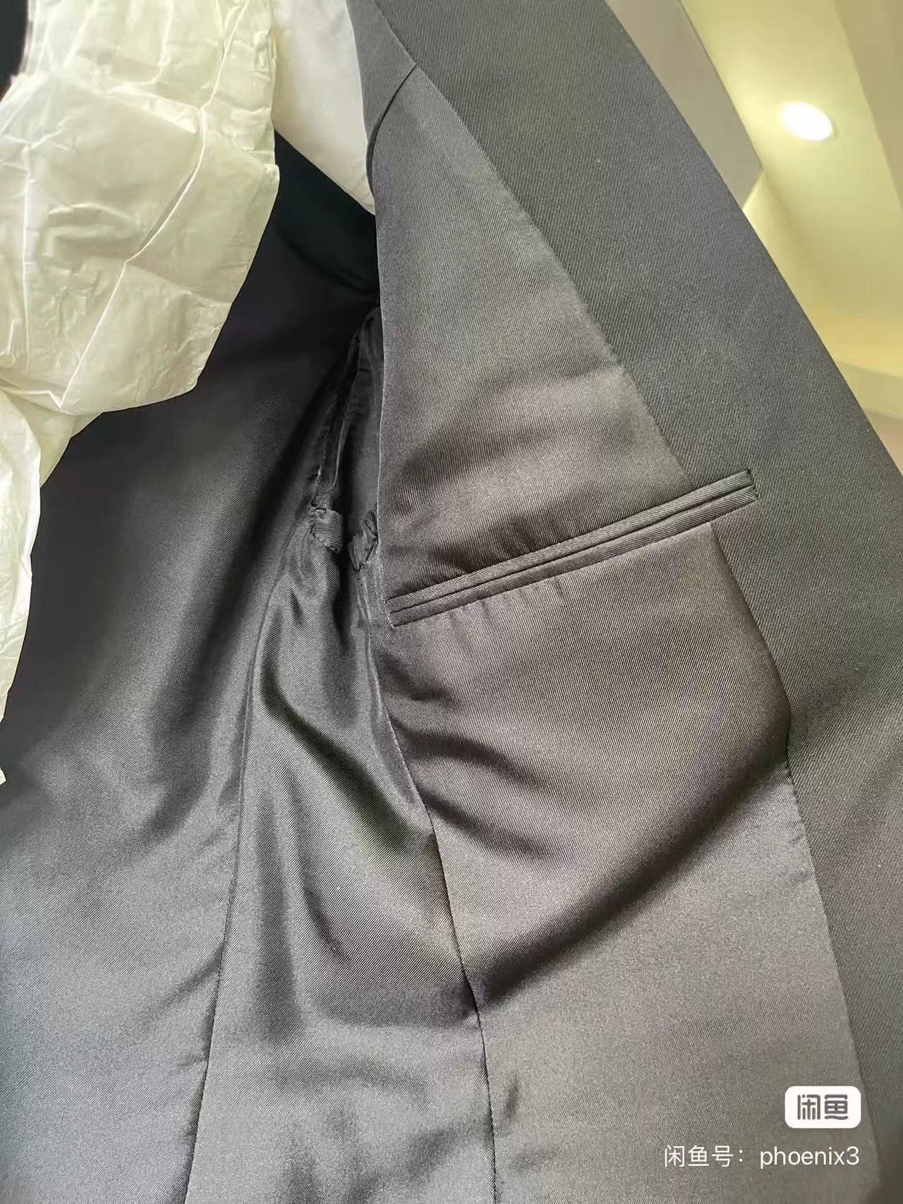 Yves Saint Laurent YSL Le Smoking Dark Gray Blazer Size M / US 6-8 / IT 42-44 - 8 Thumbnail