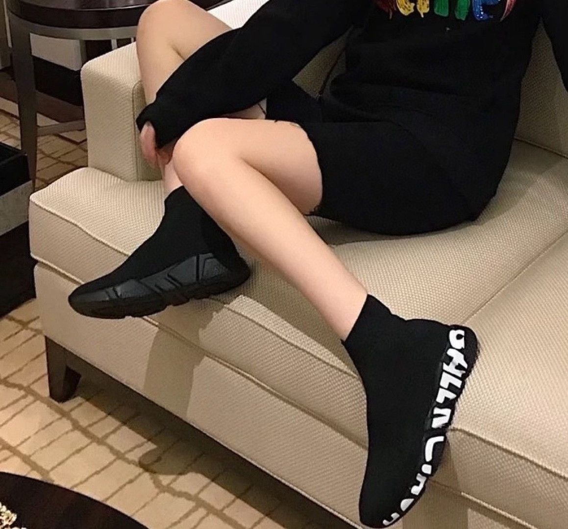 Balenciaga Balenciaga Black Sock Shoes Size US 7 / EU 40 - 7 Thumbnail