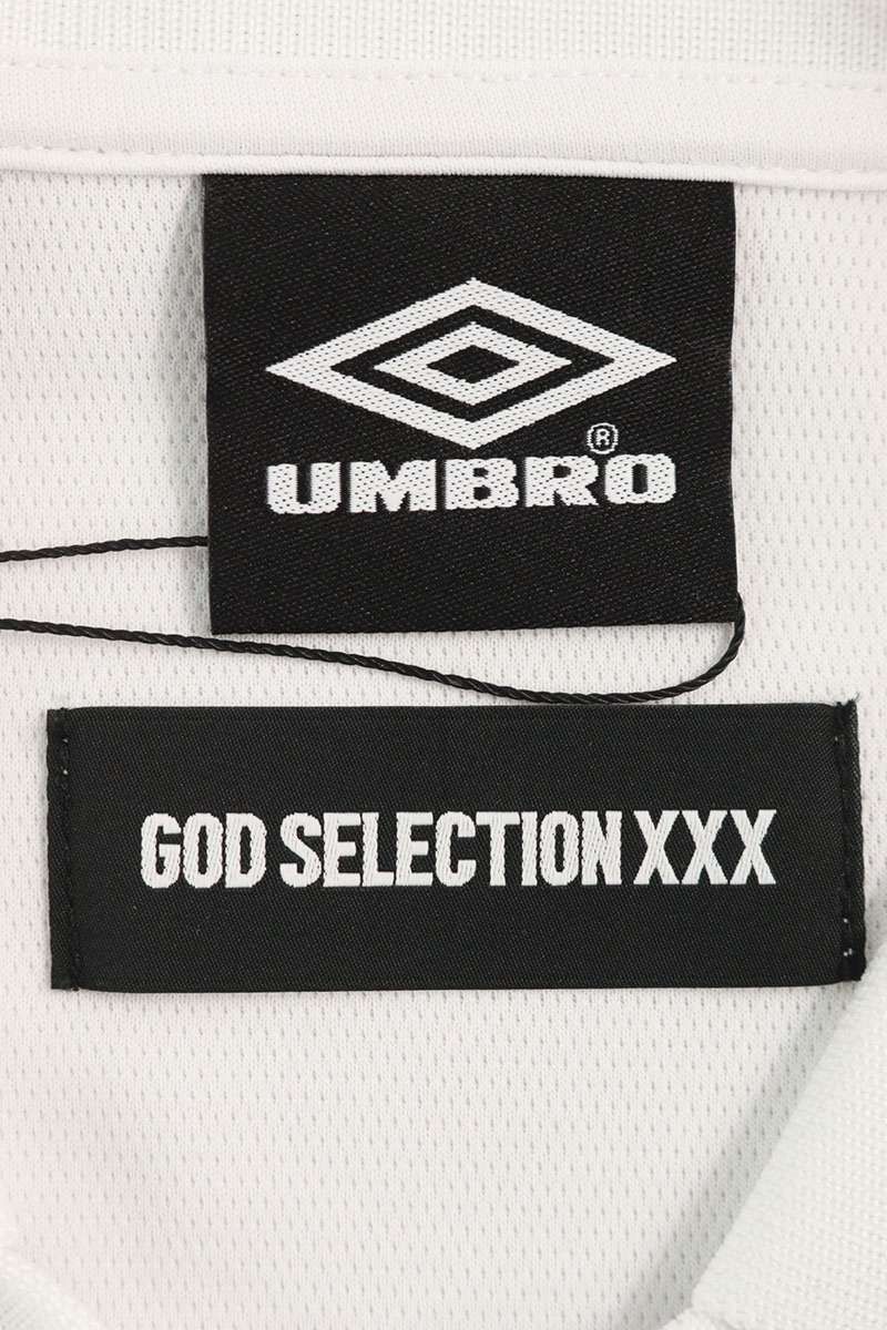 UMBRO × GOD SELECTION XXX Umbro x GOD SELECTION XXX Logo Print T-Shirt White Size L