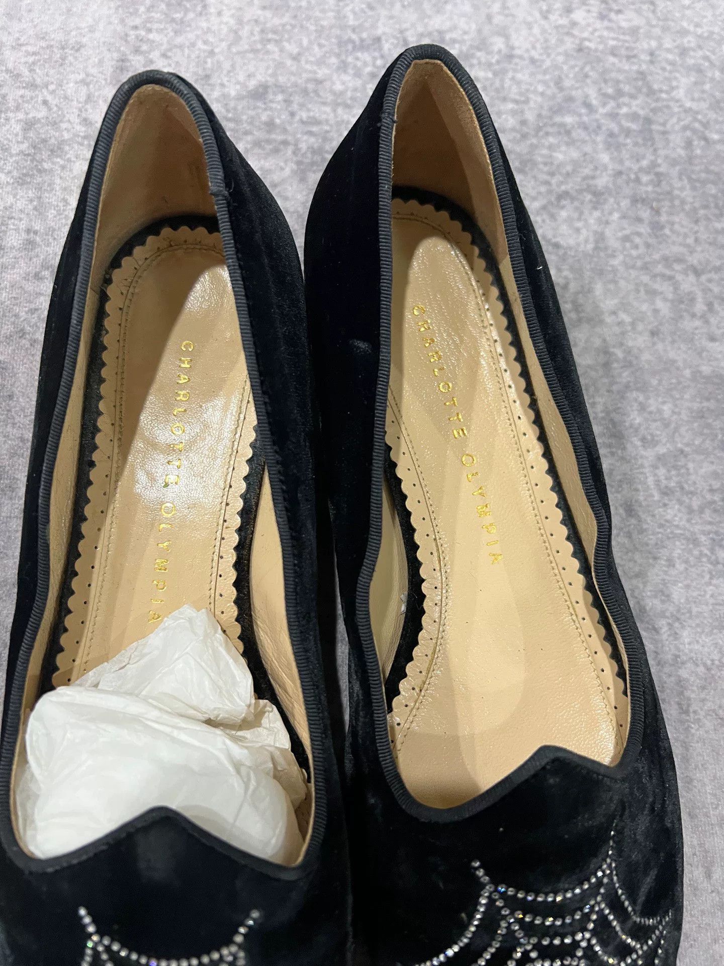 Charlotte Olympia Charlotte Olympia Velvet Spider Limited Loafer Size US 7.5 / IT 37.5 - 3 Thumbnail