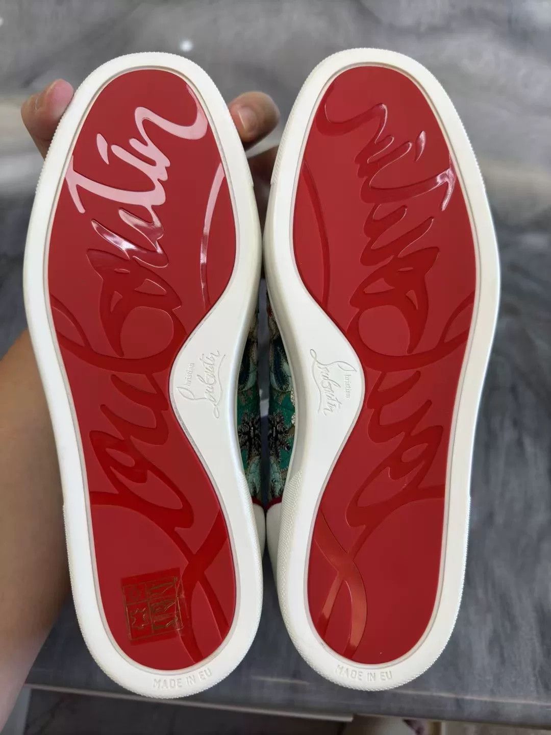 Christian Louboutin Christian Louboutin Floral Embroidery High-Top Sneakers Size US 8 / EU 41 - 6 Thumbnail