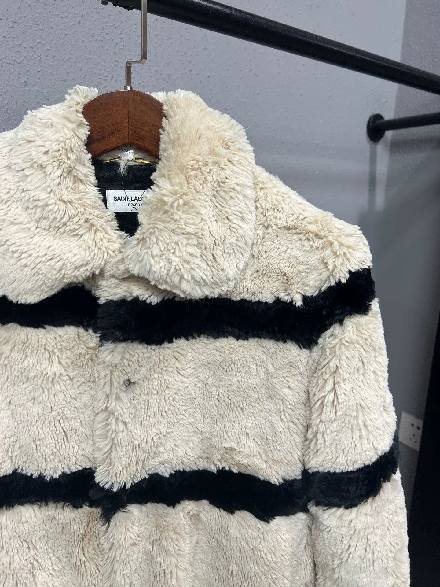 Saint Laurent Paris SLP Teddy Fur Jacket Size XXS / US 00 / IT 34 - 3 Thumbnail