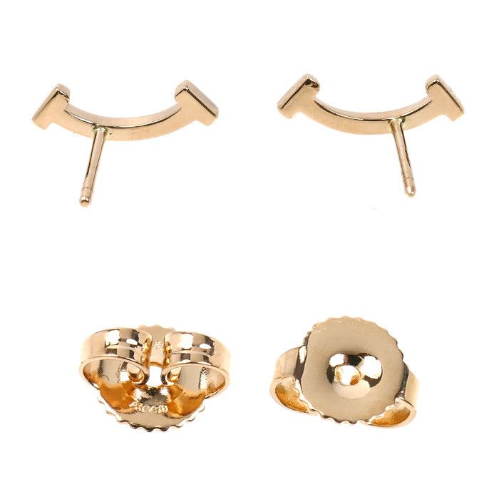 Tiffany & Co. Tiffany & Co. Tiffany & Co. T Smile Mini Au750 Pink Gold Earrings Precious Metal Earrings 60150754 DUTY FREE for USA Size ONE SIZE - 3 Thumbnail