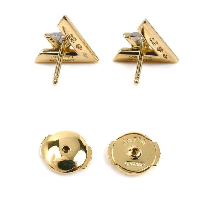 Louis Vuitton Louis Vuitton Louis Vuitton Volt One Au750 Diamond Earrings Precious Metal Earrings Q96969 DUTY FREE for USA Size ONE SIZE - 3 Thumbnail