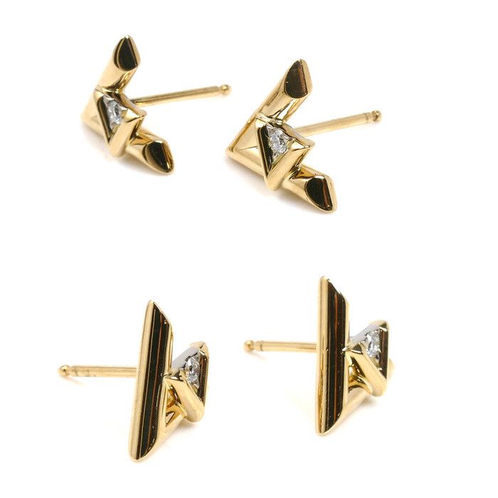 Louis Vuitton Louis Vuitton Louis Vuitton Volt One Au750 Diamond Earrings Precious Metal Earrings Q96969 DUTY FREE for USA Size ONE SIZE - 2 Thumbnail