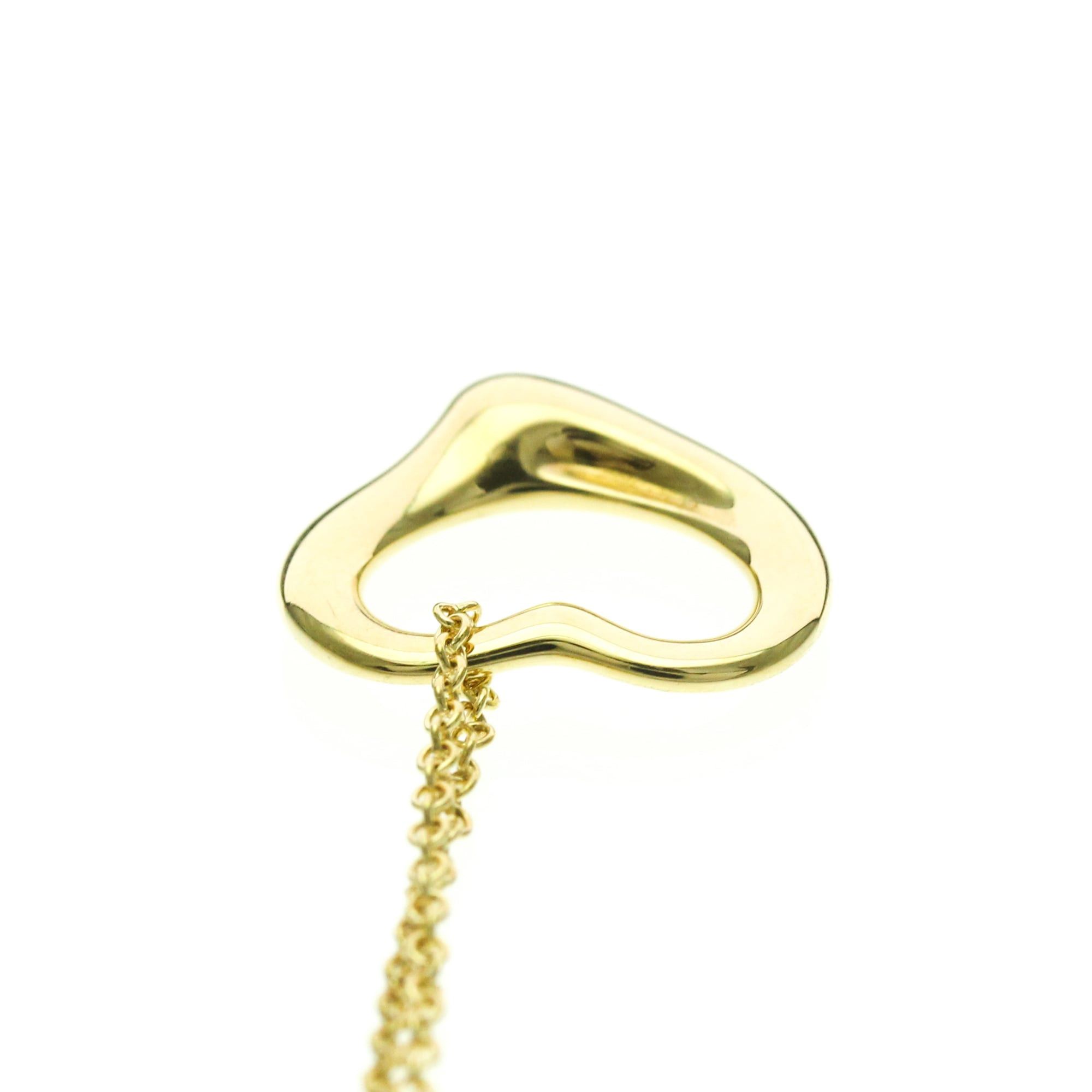 Tiffany & Co. Tiffany Open Heart Yellow Gold (18K) No Stone Men,Women Fashion Pendant Necklace (Gold) Size ONE SIZE - 6 Thumbnail