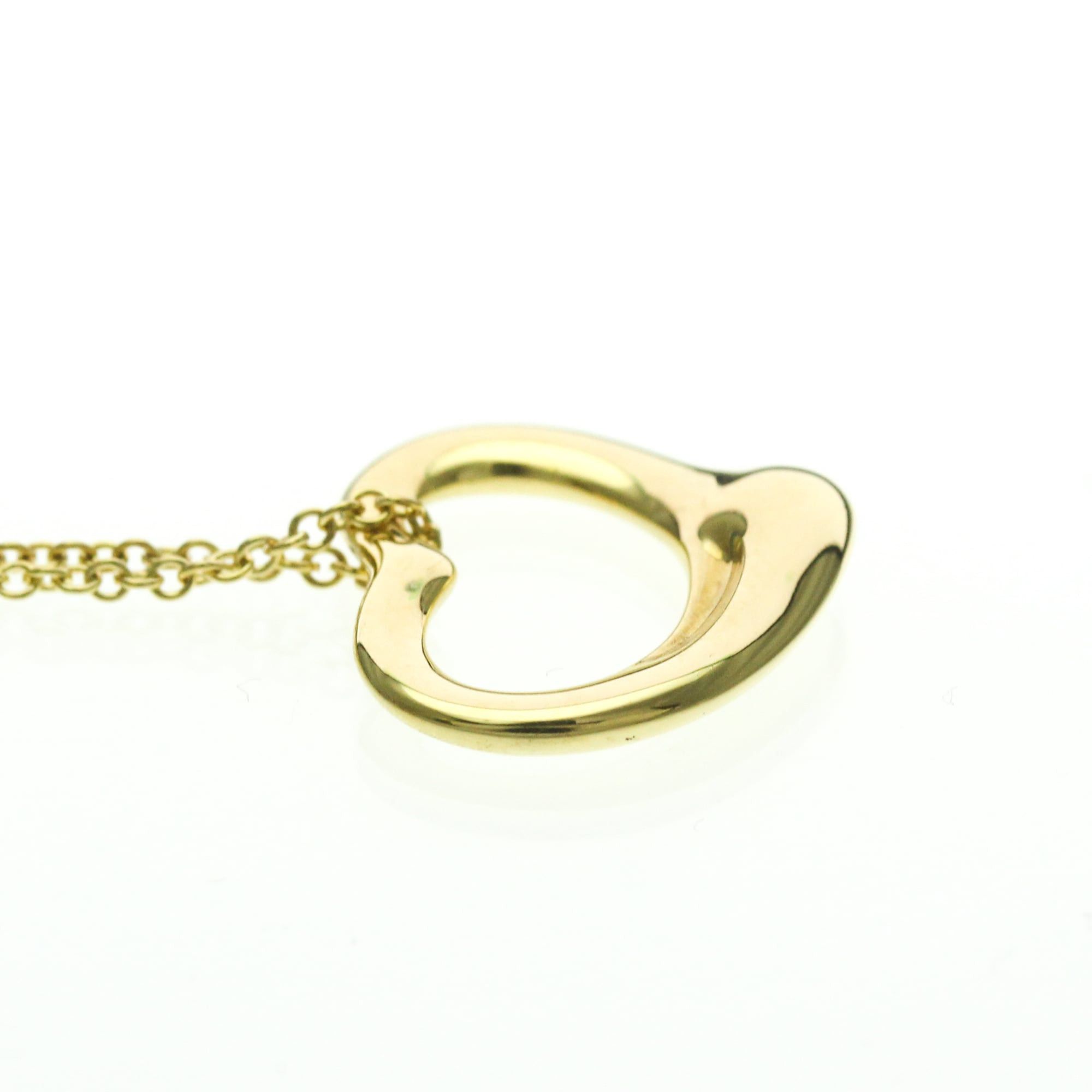 Tiffany & Co. Tiffany Open Heart Yellow Gold (18K) No Stone Men,Women Fashion Pendant Necklace (Gold) Size ONE SIZE - 5 Thumbnail