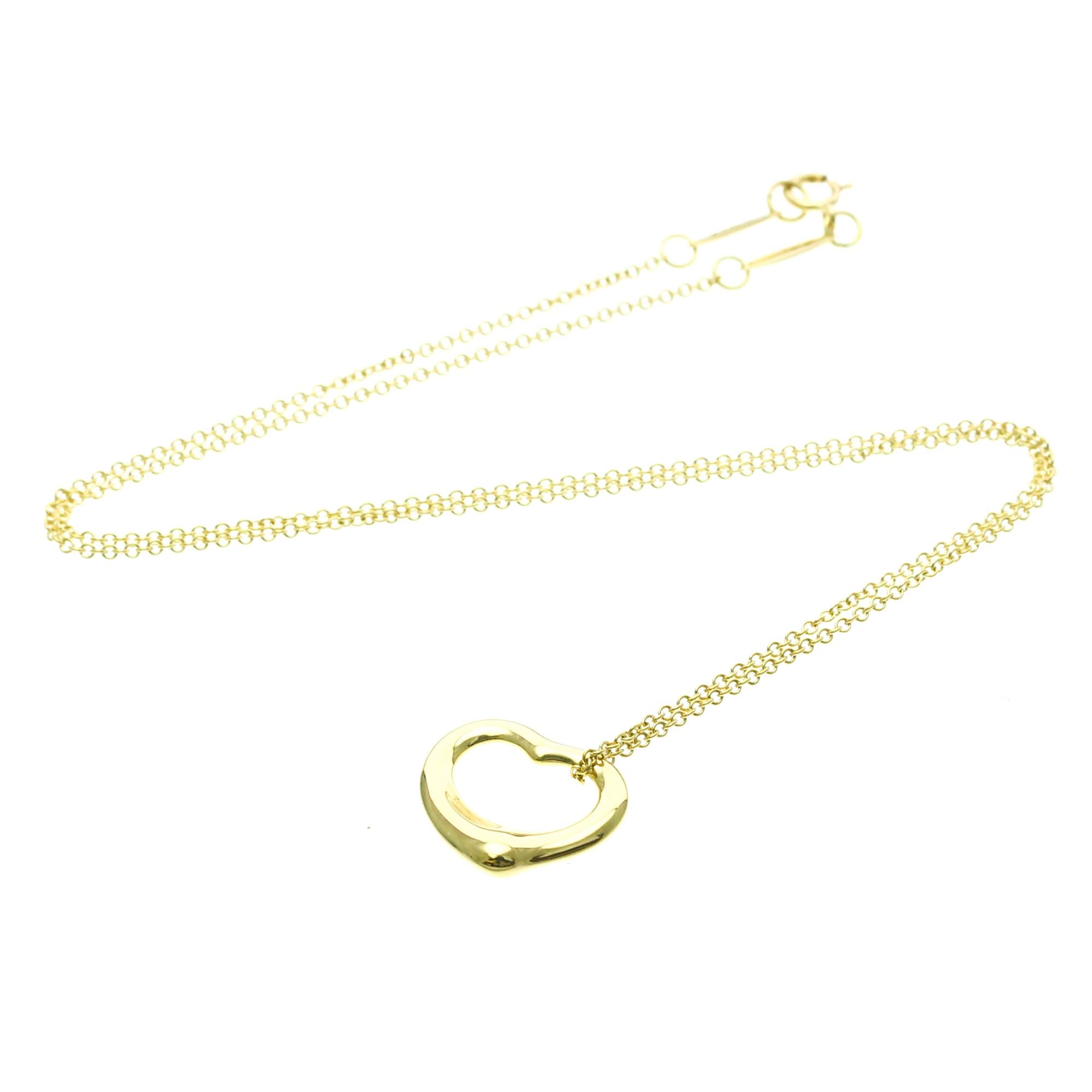 Tiffany & Co. Tiffany Open Heart Yellow Gold (18K) No Stone Men,Women Fashion Pendant Necklace (Gold) Size ONE SIZE - 14 Thumbnail