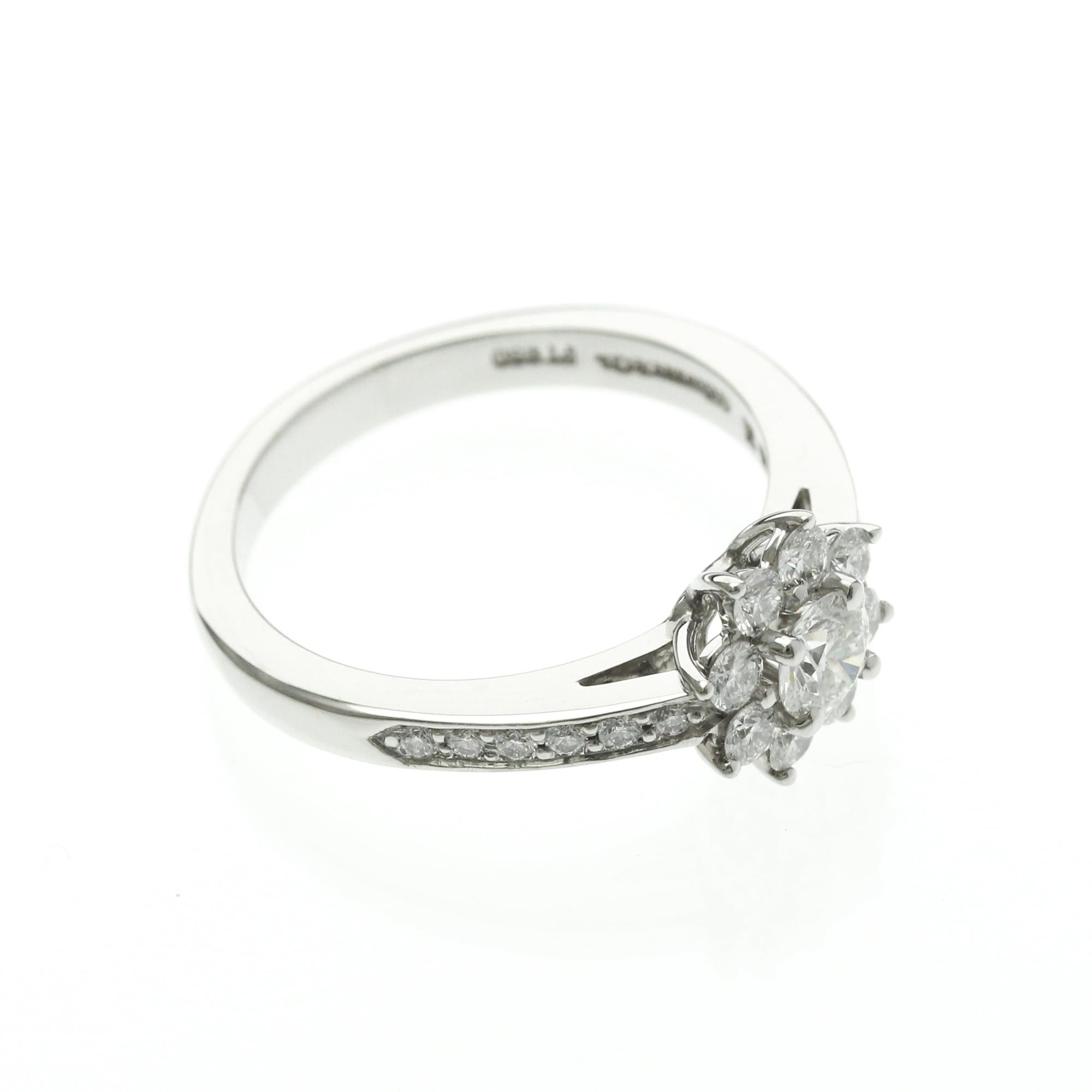 Tiffany & Co. Tiffany Flora Diamond Ring Platinum Fashion Diamond Band Ring Silver Size ONE SIZE - 9 Thumbnail