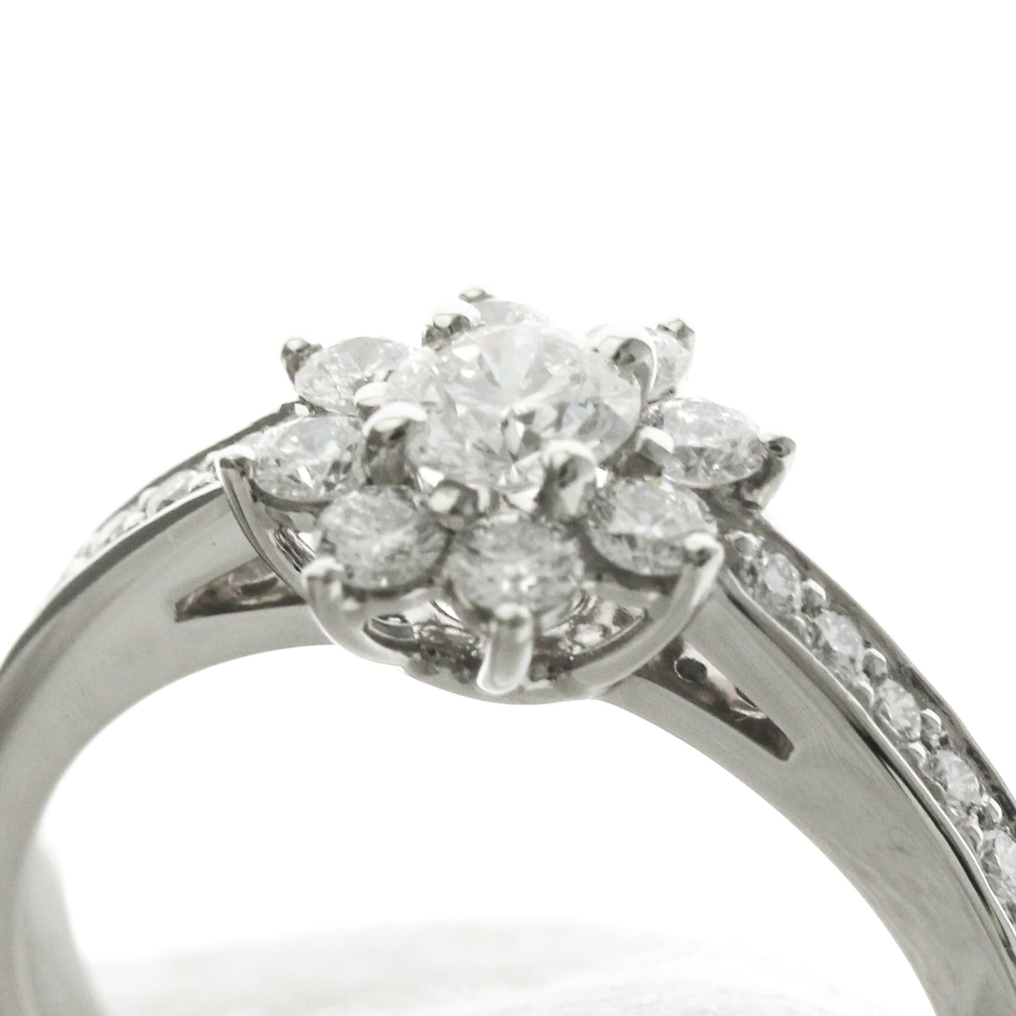 Tiffany & Co. Tiffany Flora Diamond Ring Platinum Fashion Diamond Band Ring Silver Size ONE SIZE - 10 Thumbnail