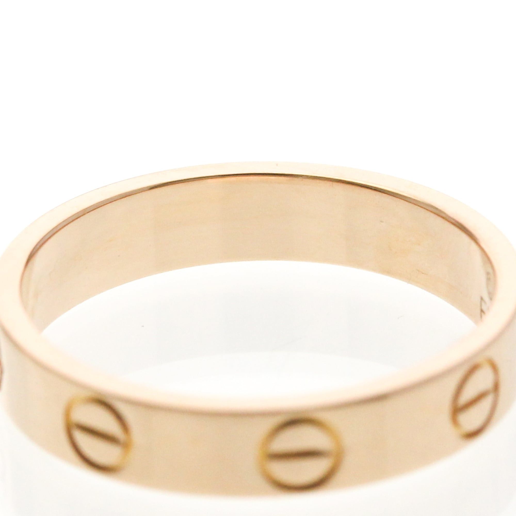 Cartier Cartier Mini Love Ring Pink Gold (18K) Fashion No Stone Band Ring Pink Gold Size ONE SIZE - 6 Thumbnail