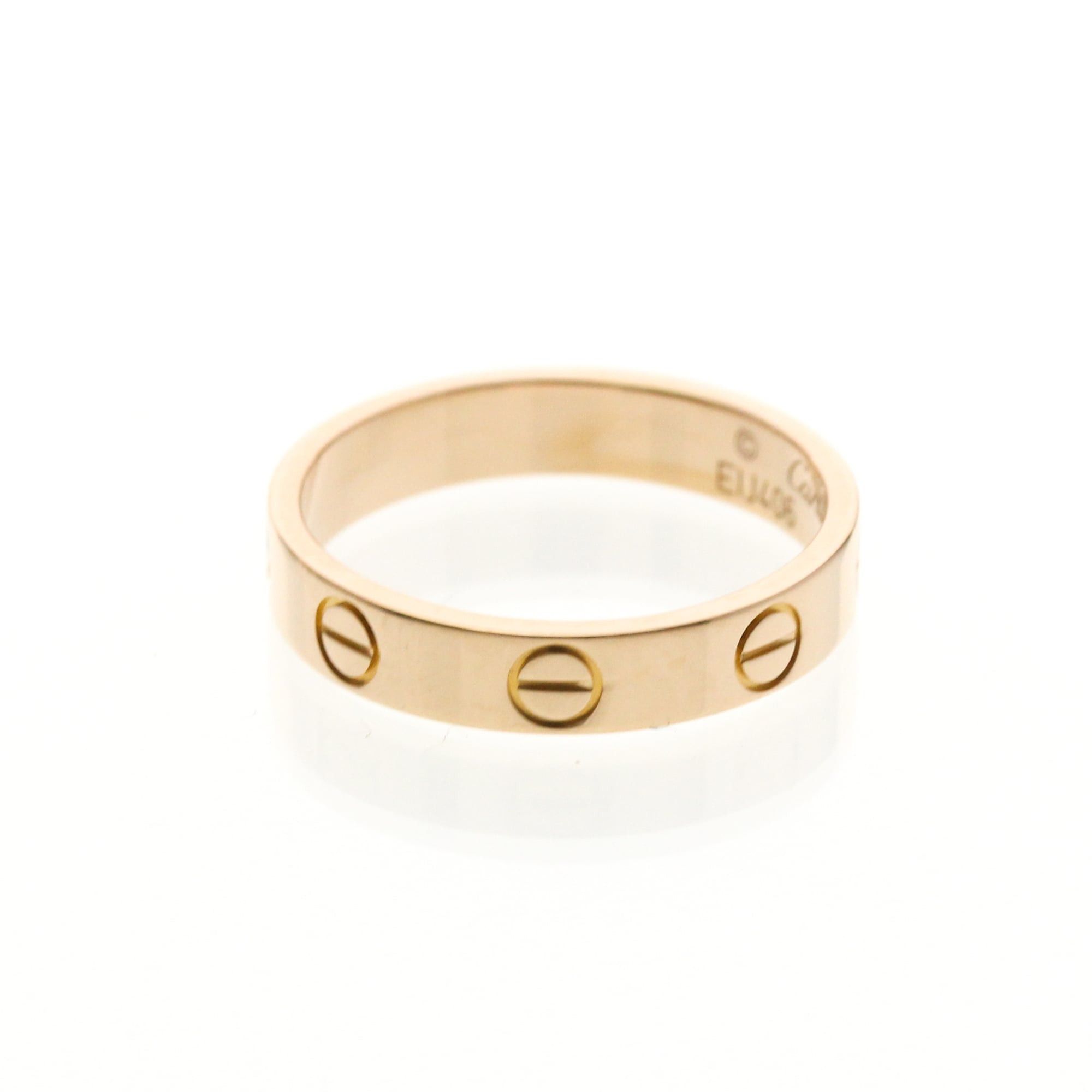 Cartier Cartier Mini Love Ring Pink Gold (18K) Fashion No Stone Band Ring Pink Gold Size ONE SIZE - 2 Thumbnail