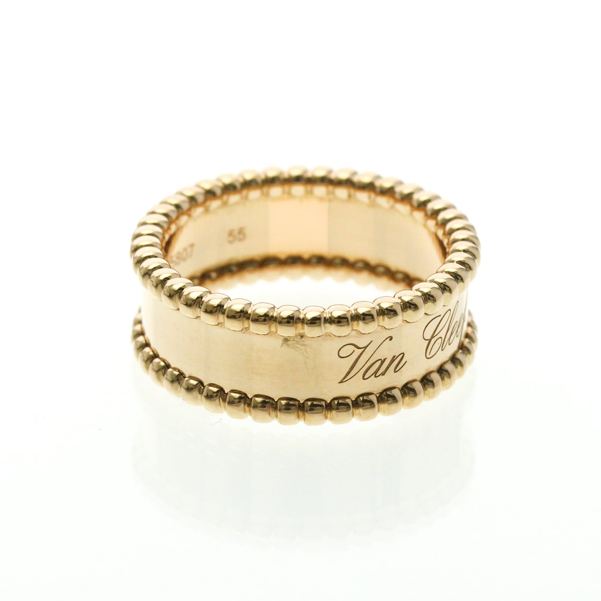 Van Cleef & Arpels Van Cleef & Arpels Perle Signature Ring Pink Gold (18K) Fashion No Stone Band Ring Pink Gold Size ONE SIZE - 4 Thumbnail