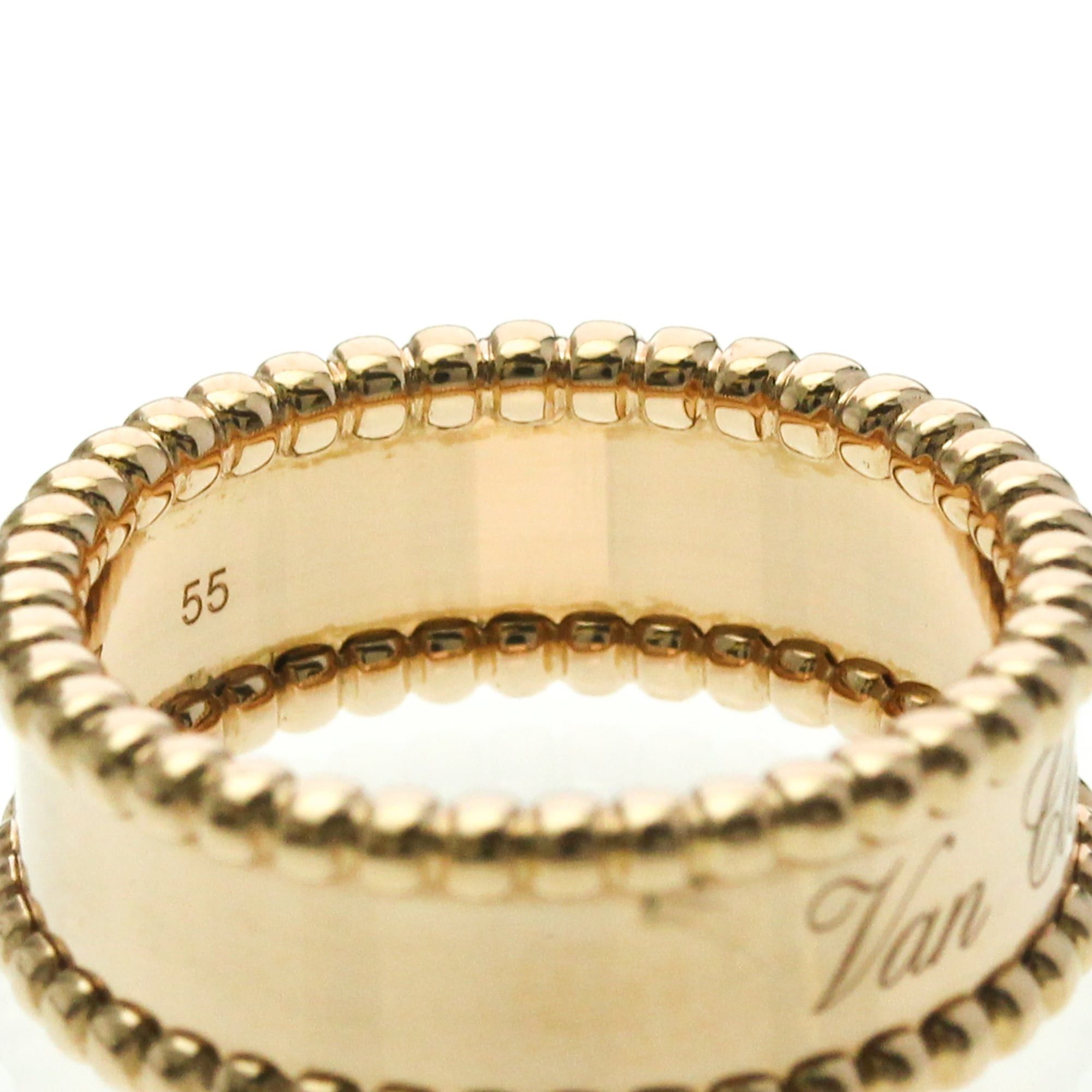 Van Cleef & Arpels Van Cleef & Arpels Perle Signature Ring Pink Gold (18K) Fashion No Stone Band Ring Pink Gold Size ONE SIZE - 8 Thumbnail