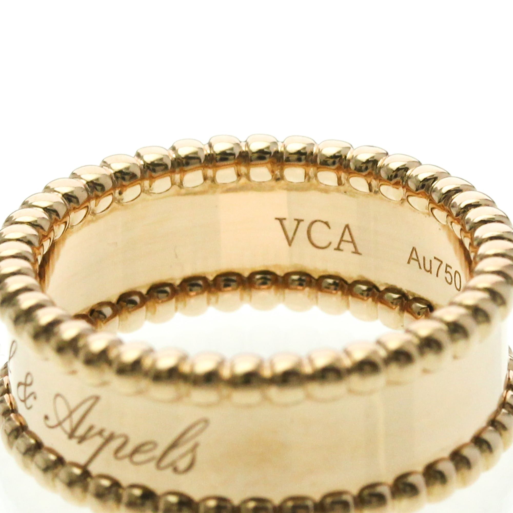 Van Cleef & Arpels Van Cleef & Arpels Perle Signature Ring Pink Gold (18K) Fashion No Stone Band Ring Pink Gold Size ONE SIZE - 6 Thumbnail