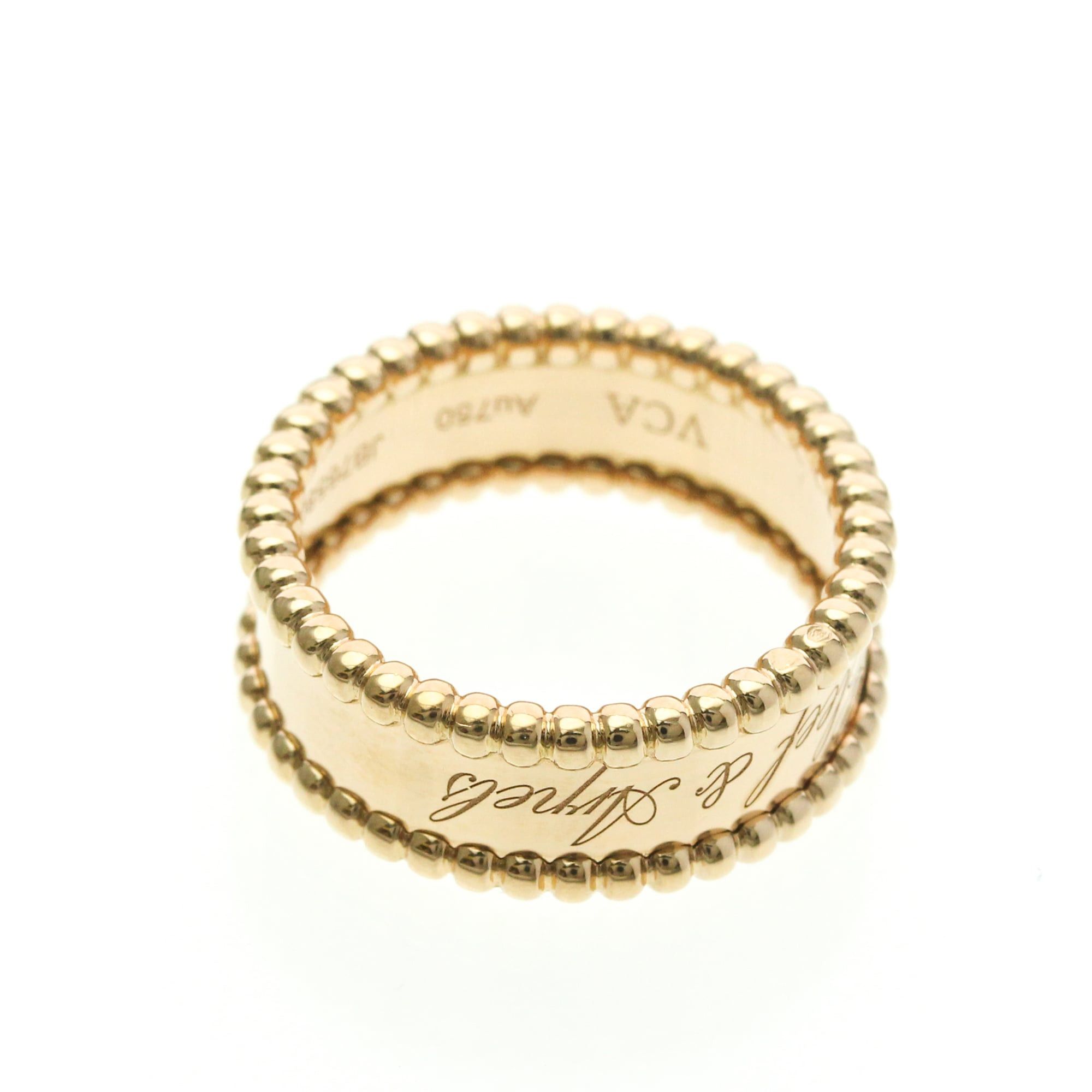 Van Cleef & Arpels Van Cleef & Arpels Perle Signature Ring Pink Gold (18K) Fashion No Stone Band Ring Pink Gold Size ONE SIZE - 9 Thumbnail