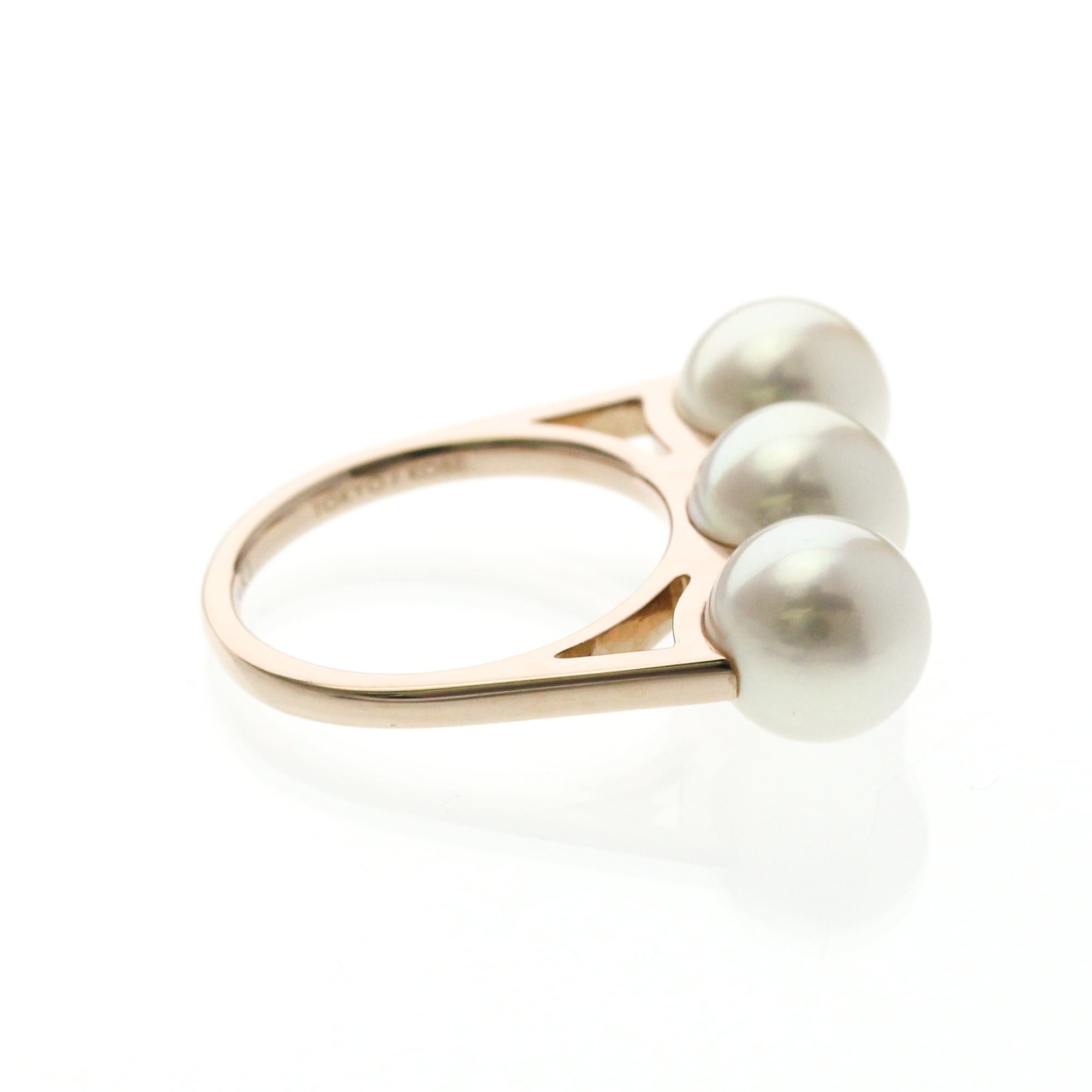 Other Tasaki Balance Neo Ring Pink Gold (18K) Fashion Pearl Band Ring Pink Gold Size ONE SIZE - 4 Thumbnail