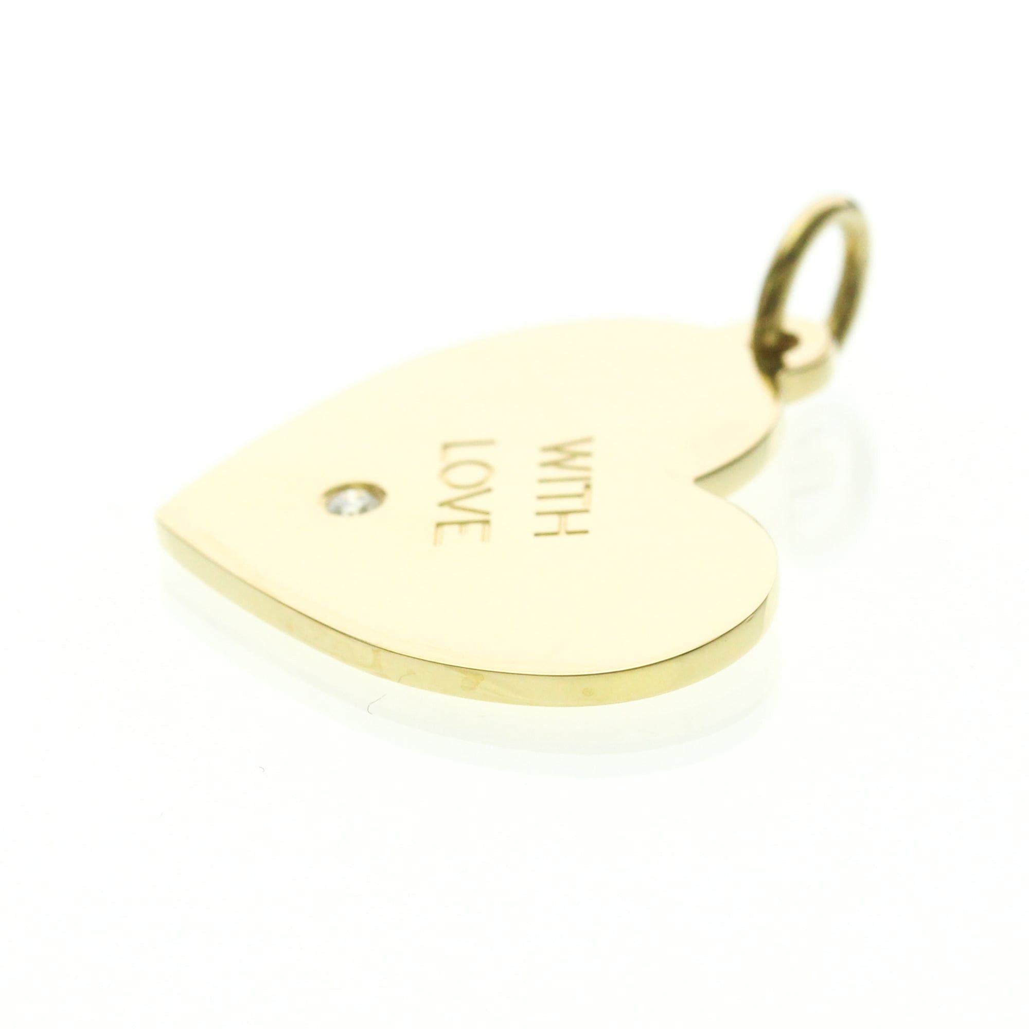 Tiffany & Co. Tiffany Heart Pendant Top With 1 Diamond Yellow Gold (18K) Diamond Men,Women Fashion Pendant Necklace (Gold) Size ONE SIZE - 4 Thumbnail