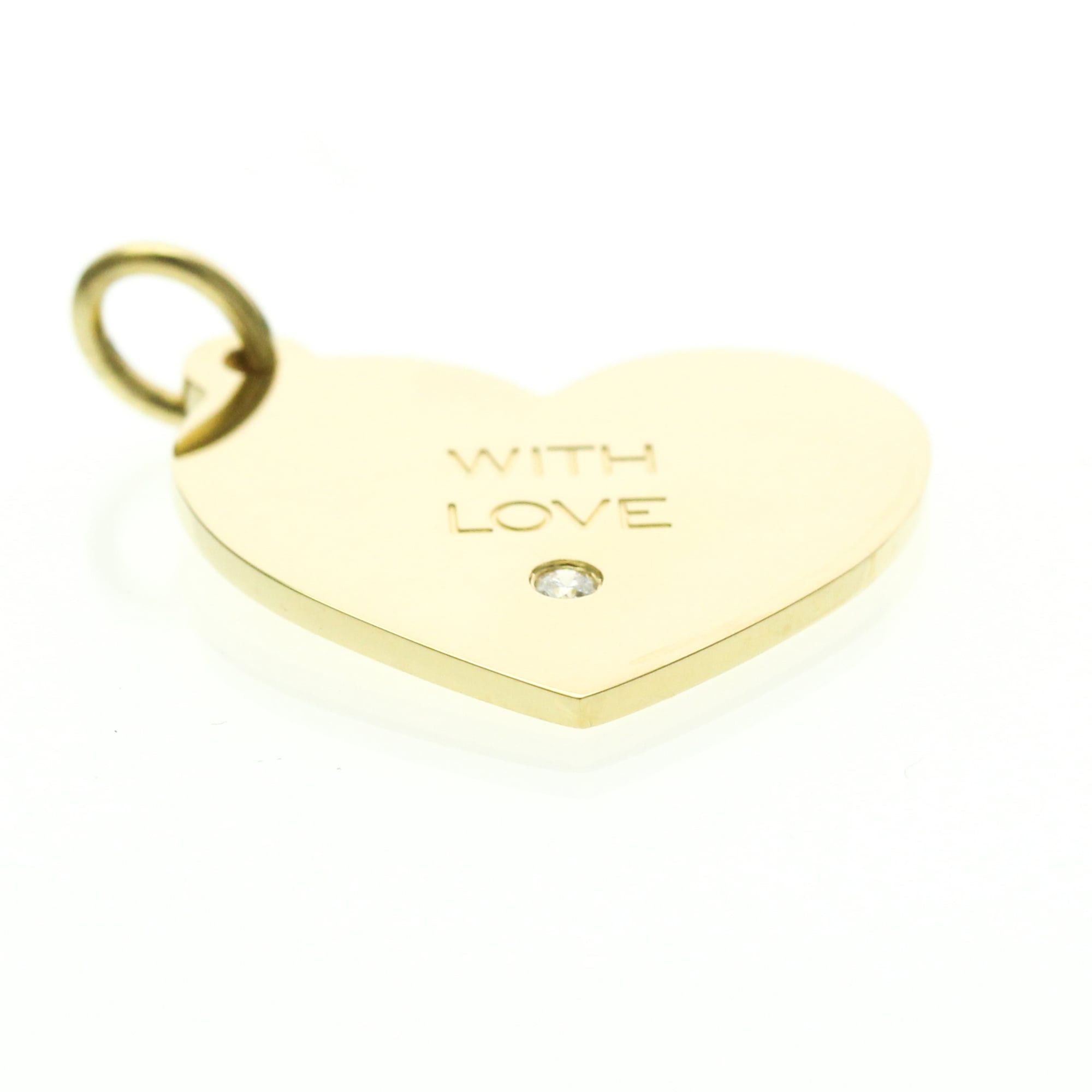 Tiffany & Co. Tiffany Heart Pendant Top With 1 Diamond Yellow Gold (18K) Diamond Men,Women Fashion Pendant Necklace (Gold) Size ONE SIZE - 3 Thumbnail