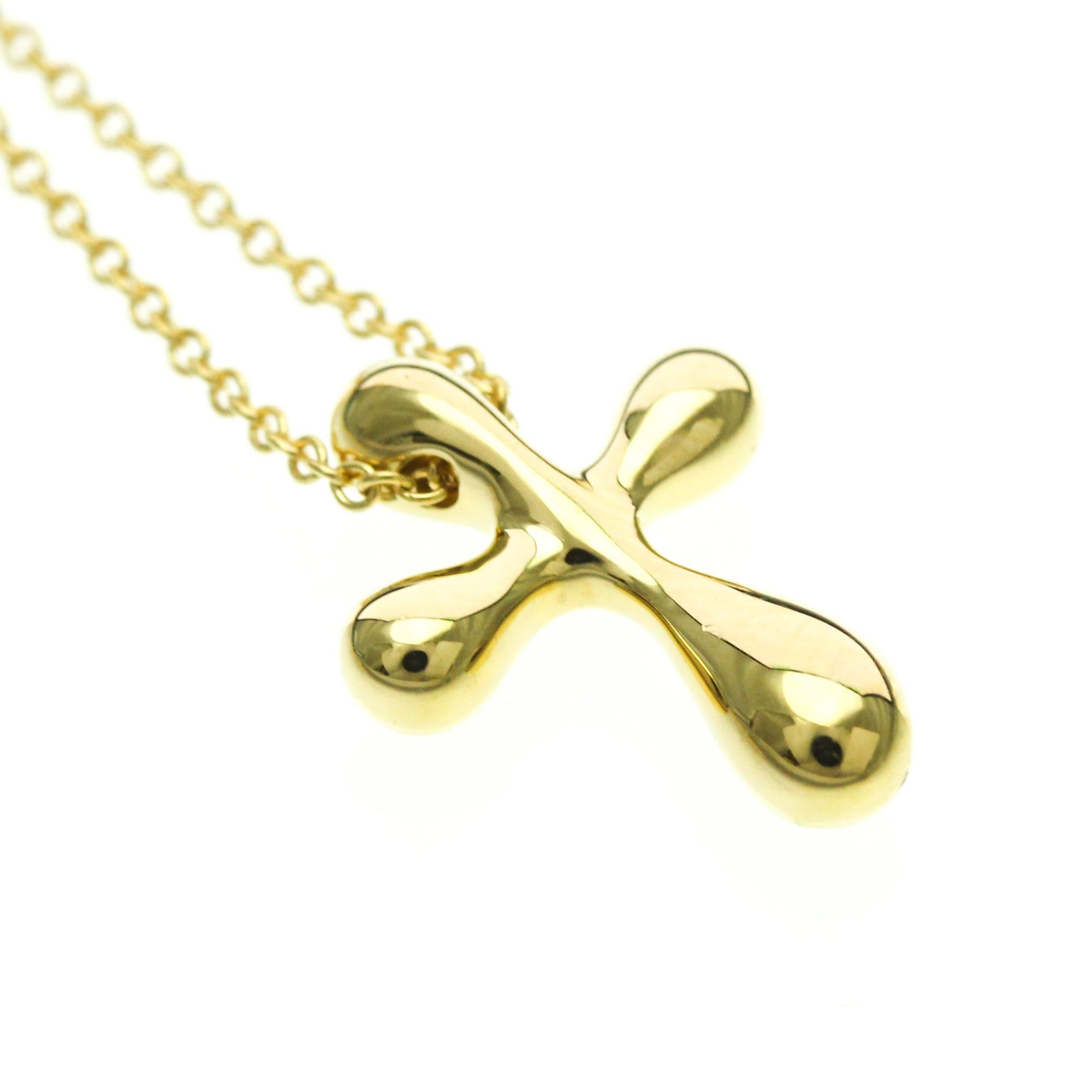 Tiffany & Co. Tiffany Small Cross Necklace Yellow Gold (18K) No Stone Men,Women Fashion Pendant Necklace (Gold) Size ONE SIZE - 7 Thumbnail