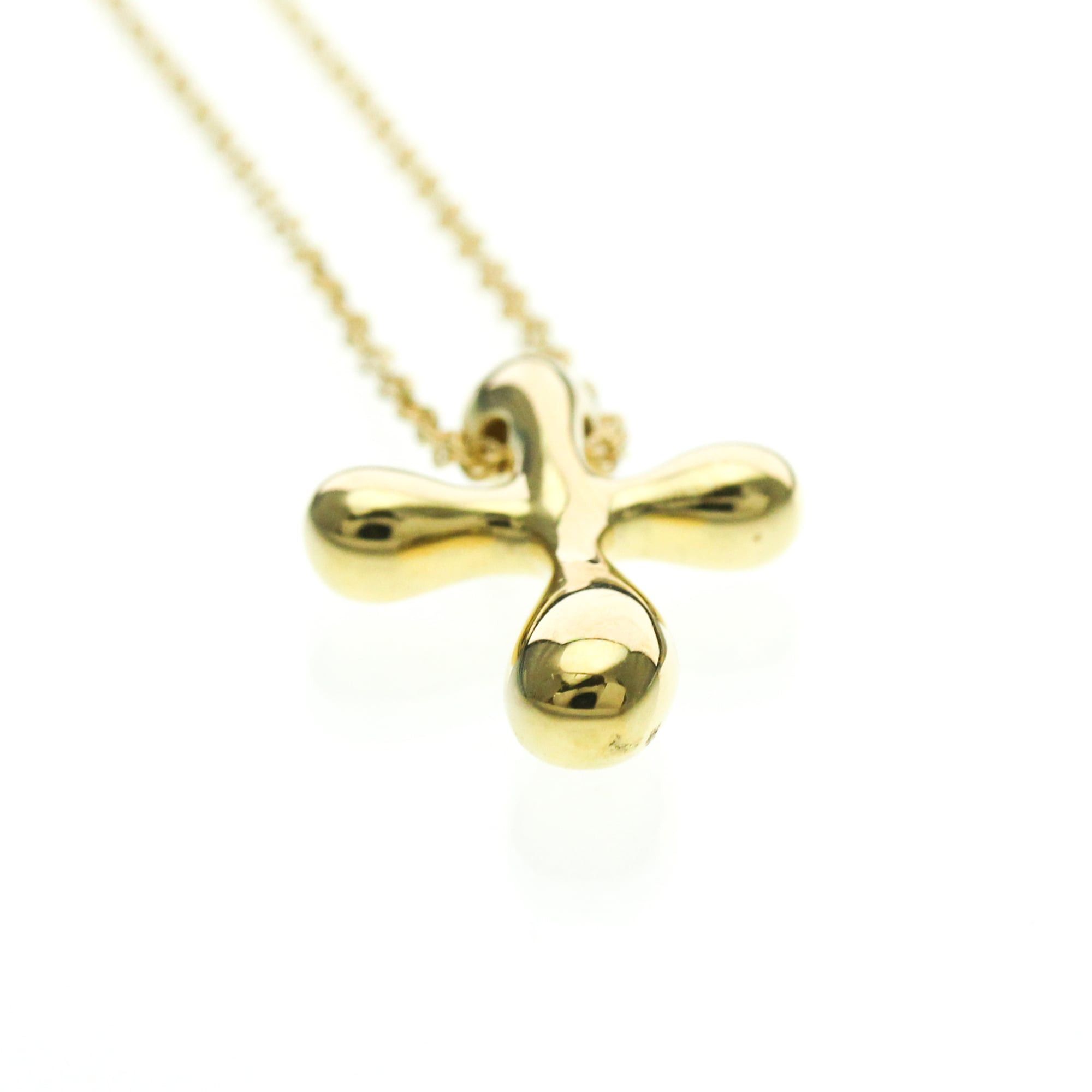 Tiffany & Co. Tiffany Small Cross Necklace Yellow Gold (18K) No Stone Men,Women Fashion Pendant Necklace (Gold) Size ONE SIZE - 4 Thumbnail