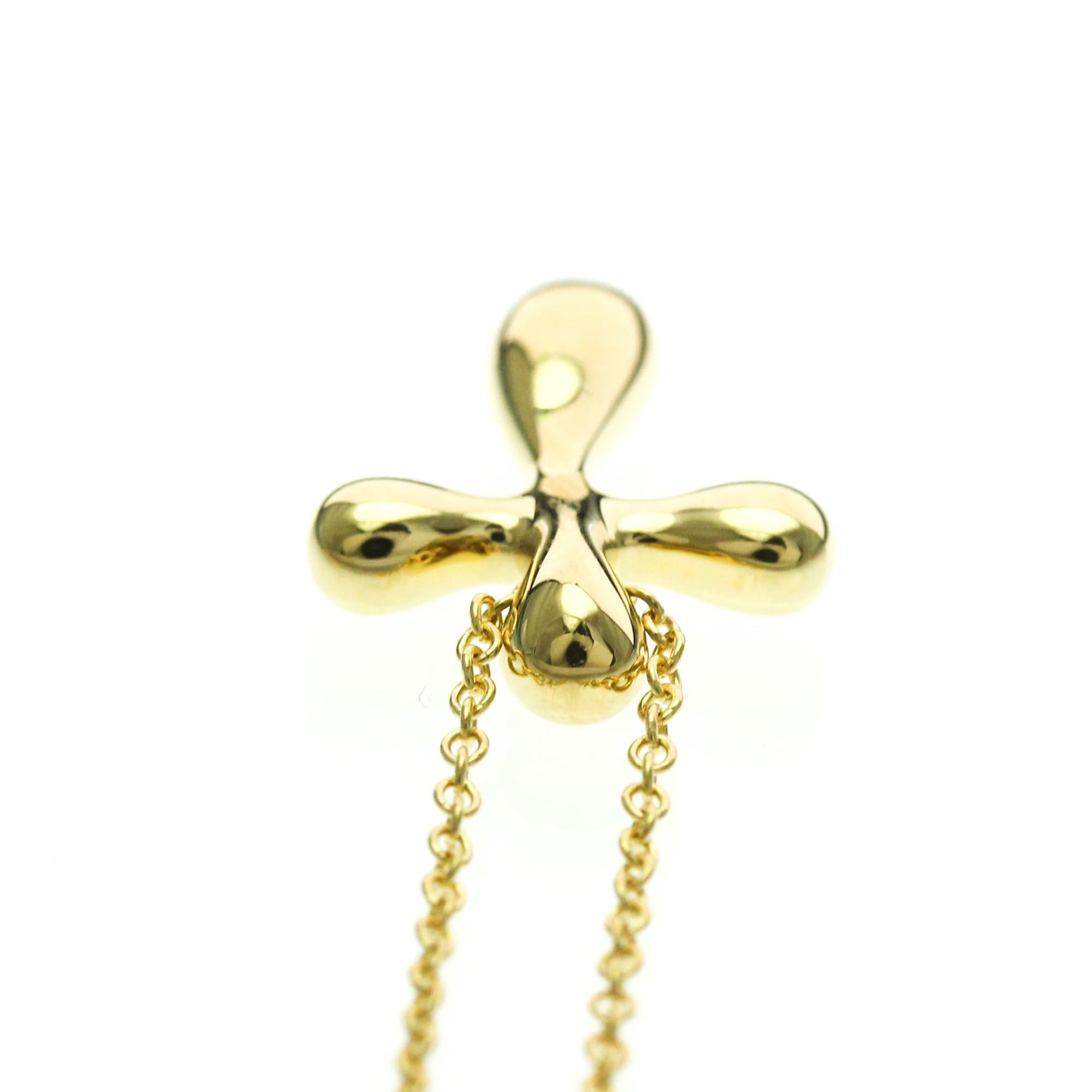 Tiffany & Co. Tiffany Small Cross Necklace Yellow Gold (18K) No Stone Men,Women Fashion Pendant Necklace (Gold) Size ONE SIZE - 6 Thumbnail